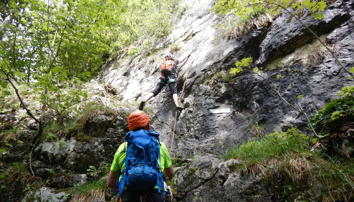 © DAV Gangkofen (Martin und Petra beim Einstieg zur Flipperl)