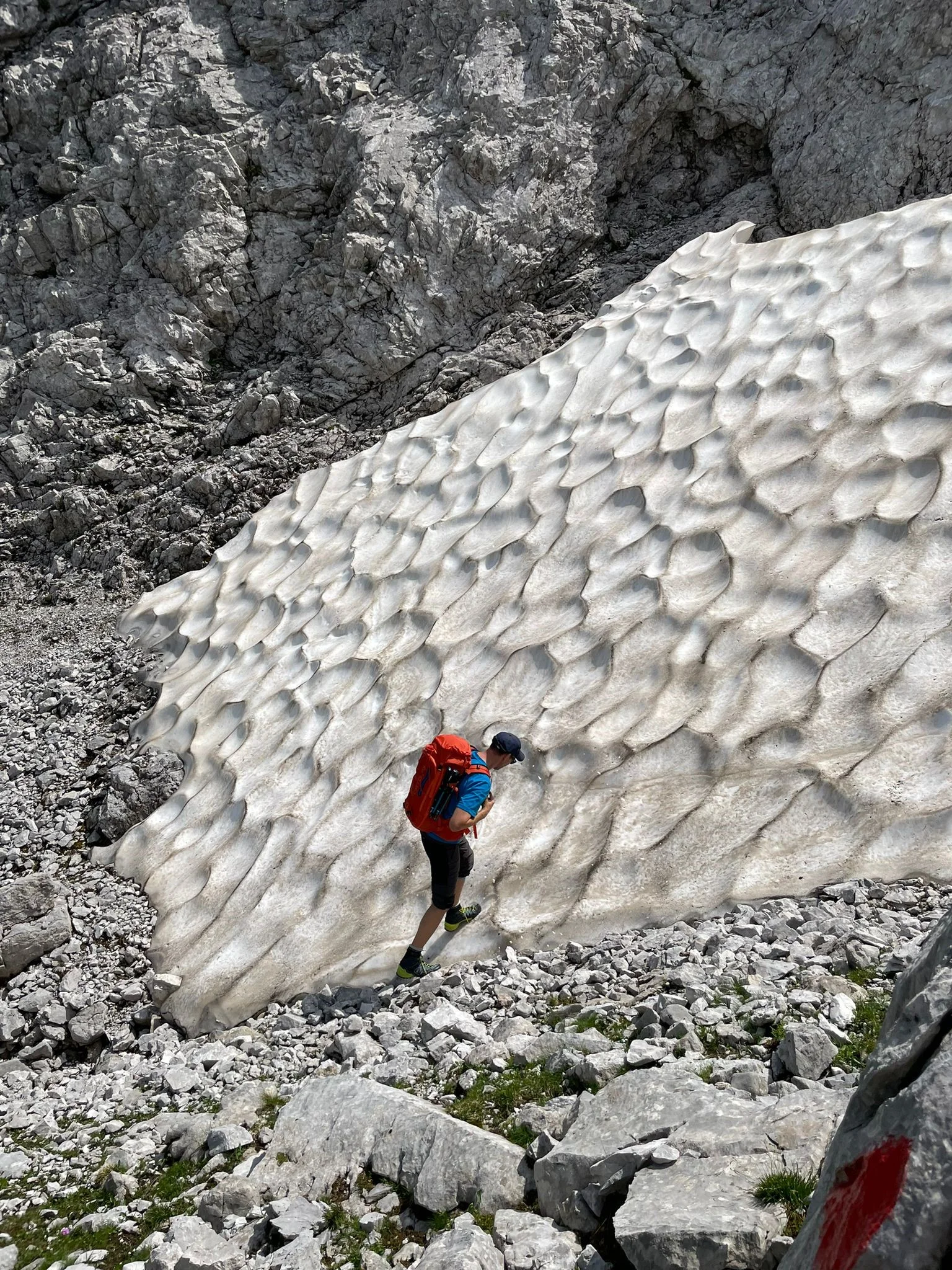 © Schneereste am Übergang zur Coburger Hütte (Foto von Melanie L)
