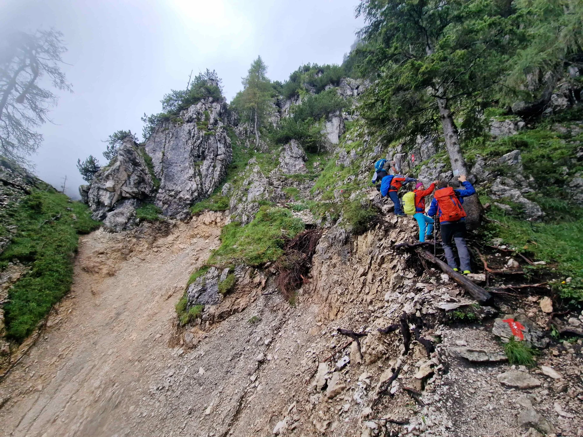 © Steiler Abstieg via Hoher Gang