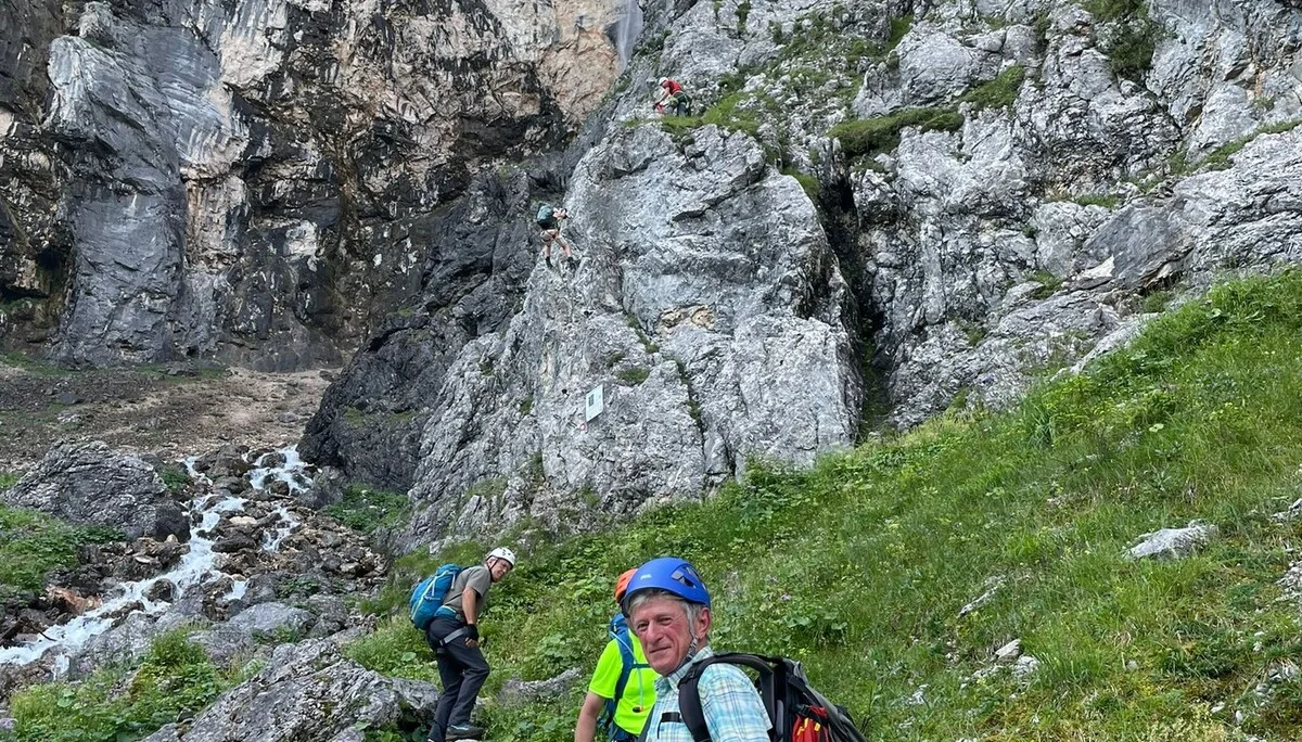 © Am Einstieg zum Seeben-Klettersteig (Melanie L)