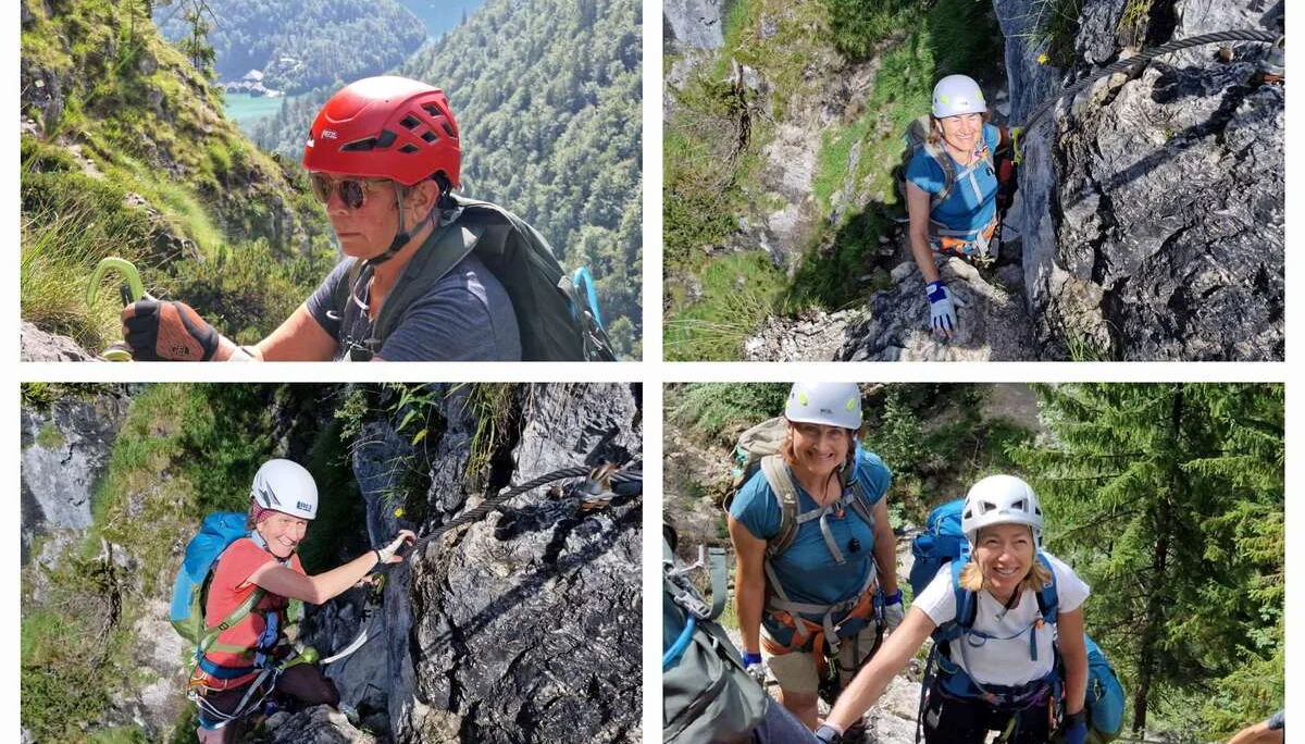 © (DAV Gangkofen)  Im Klettersteig