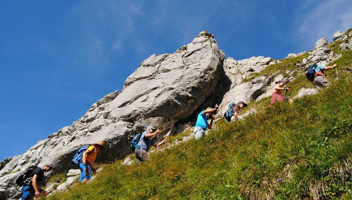 © (DAV Gangkofen) Aufstieg Schafjöchl 2157 m