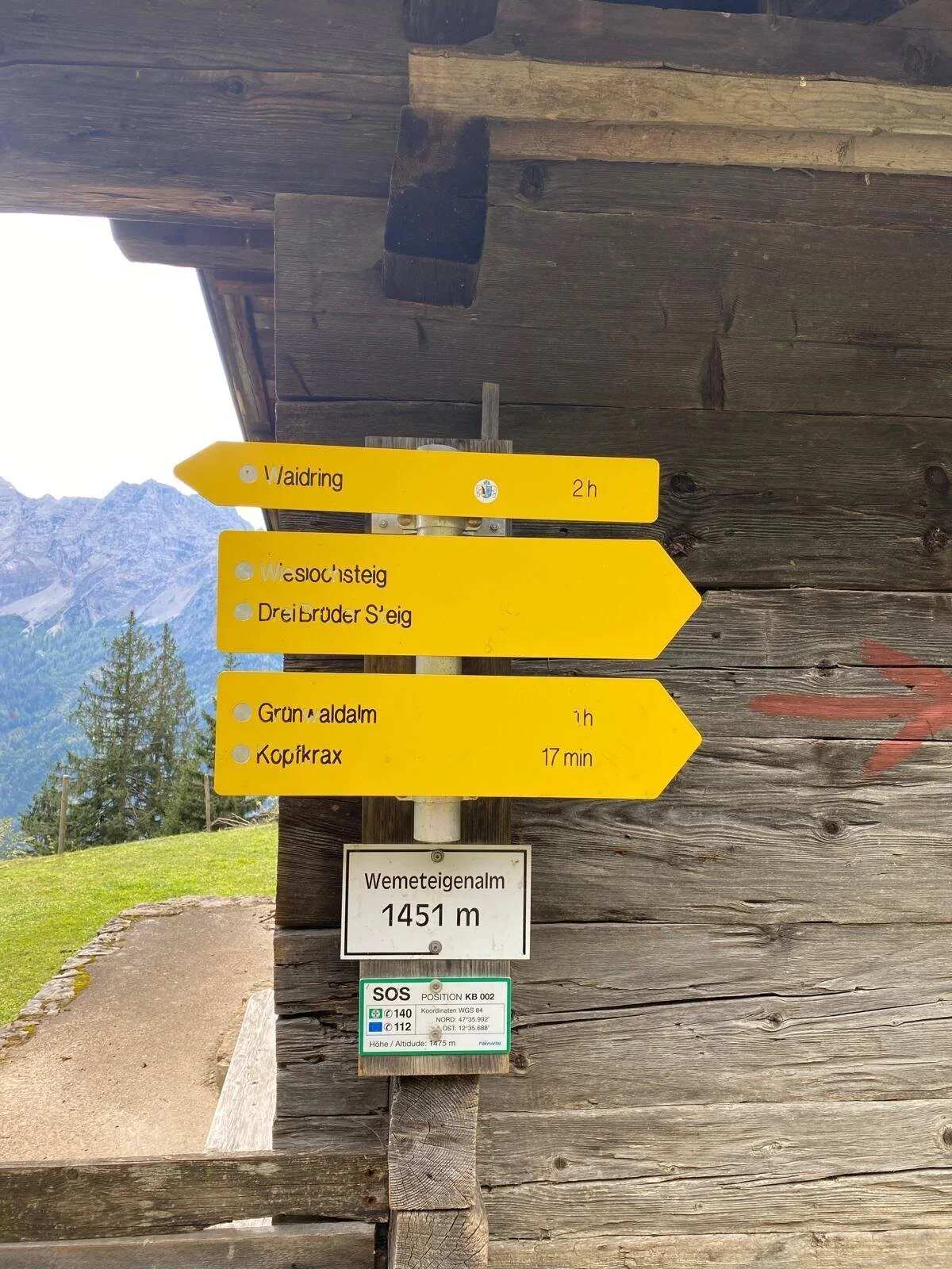 © (DAV Gangkofen) An der Wemeteigenalm vorbei zum Wieslochsteig