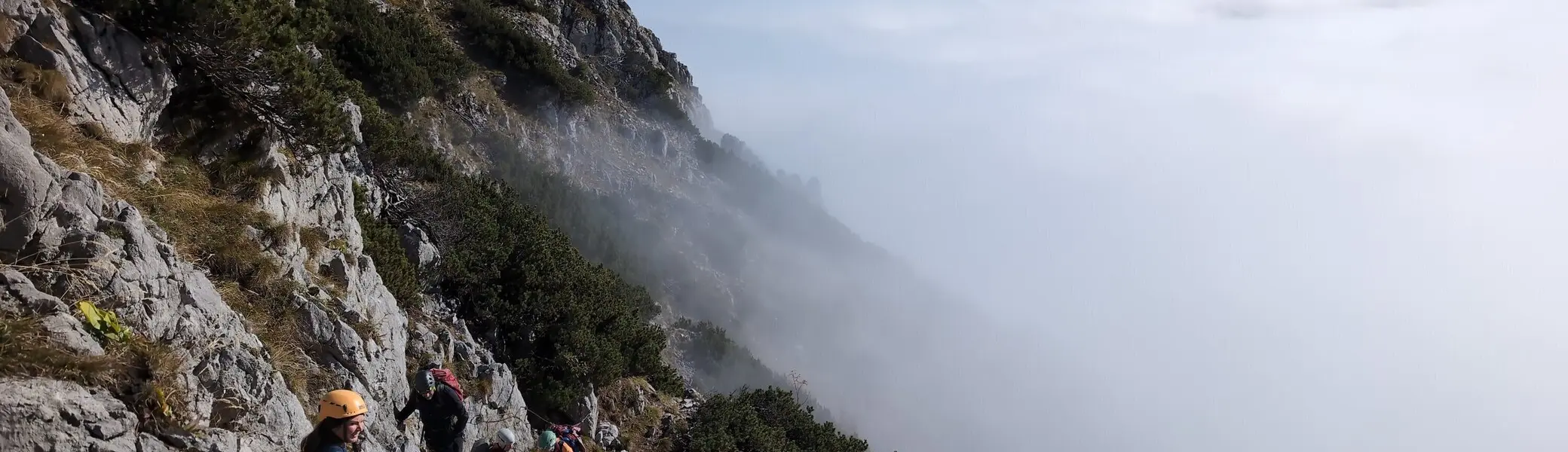 BW Überschreitung Zahmer Kaiser via Pyramidenspitze | © DAV Gangkofen\Martin Götz - Im Aufstieg zur Pyramidenspitze mit Blick Richtung Watzmann