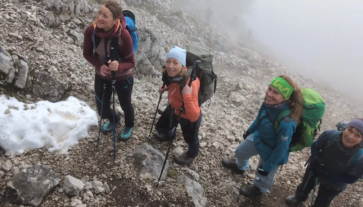 BW Überschreitung Zahmer Kaiser via Pyramidenspitze | © DAV Gangkofen\Martin Götz - Letzte Schneereste