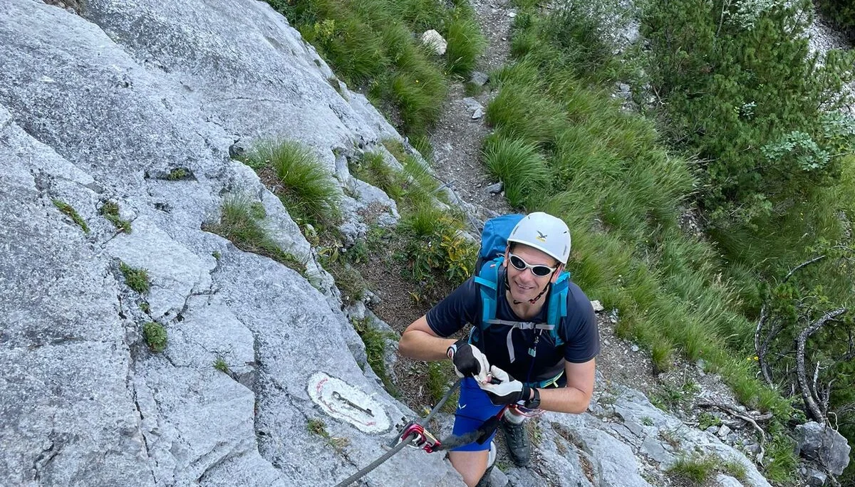 © „Die „Schlüsselstelle“ kurz nach dem Einstieg“ – Martin Götz