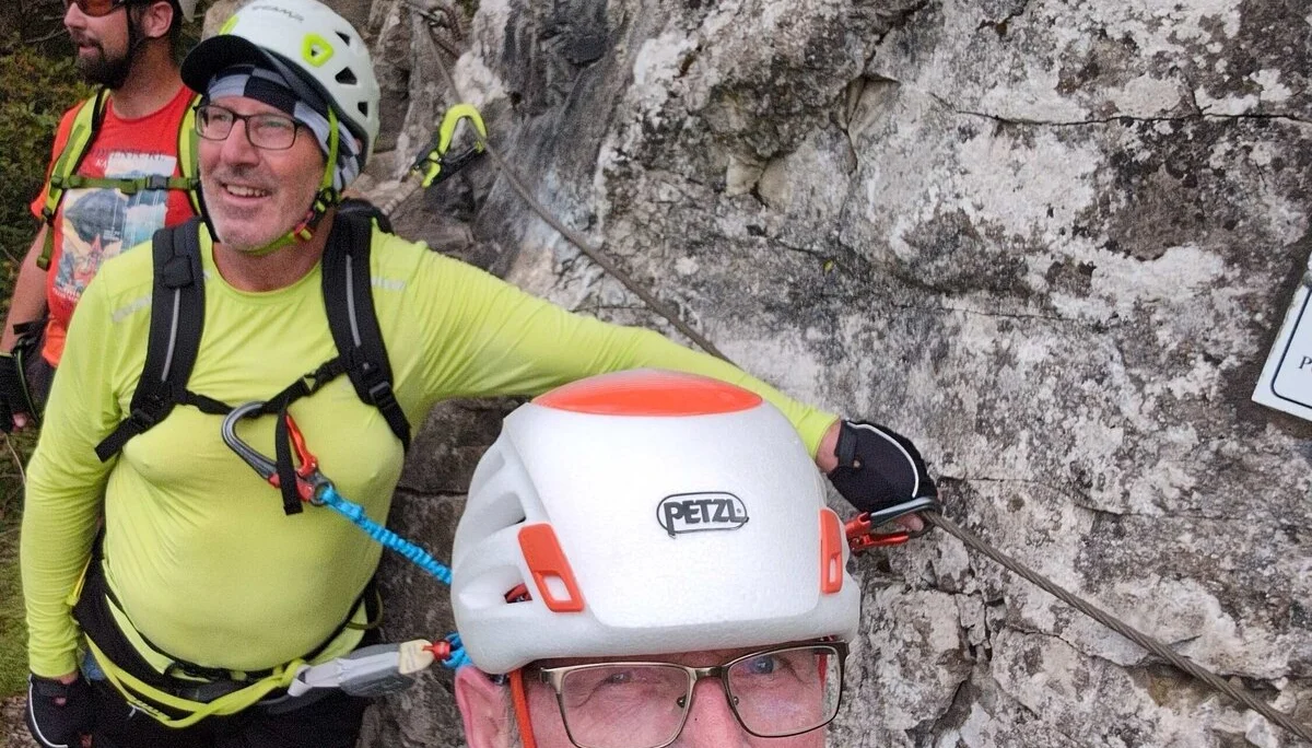 © „In einem der leichteren Abschnitte des Klettersteigs“ –Martin Götz