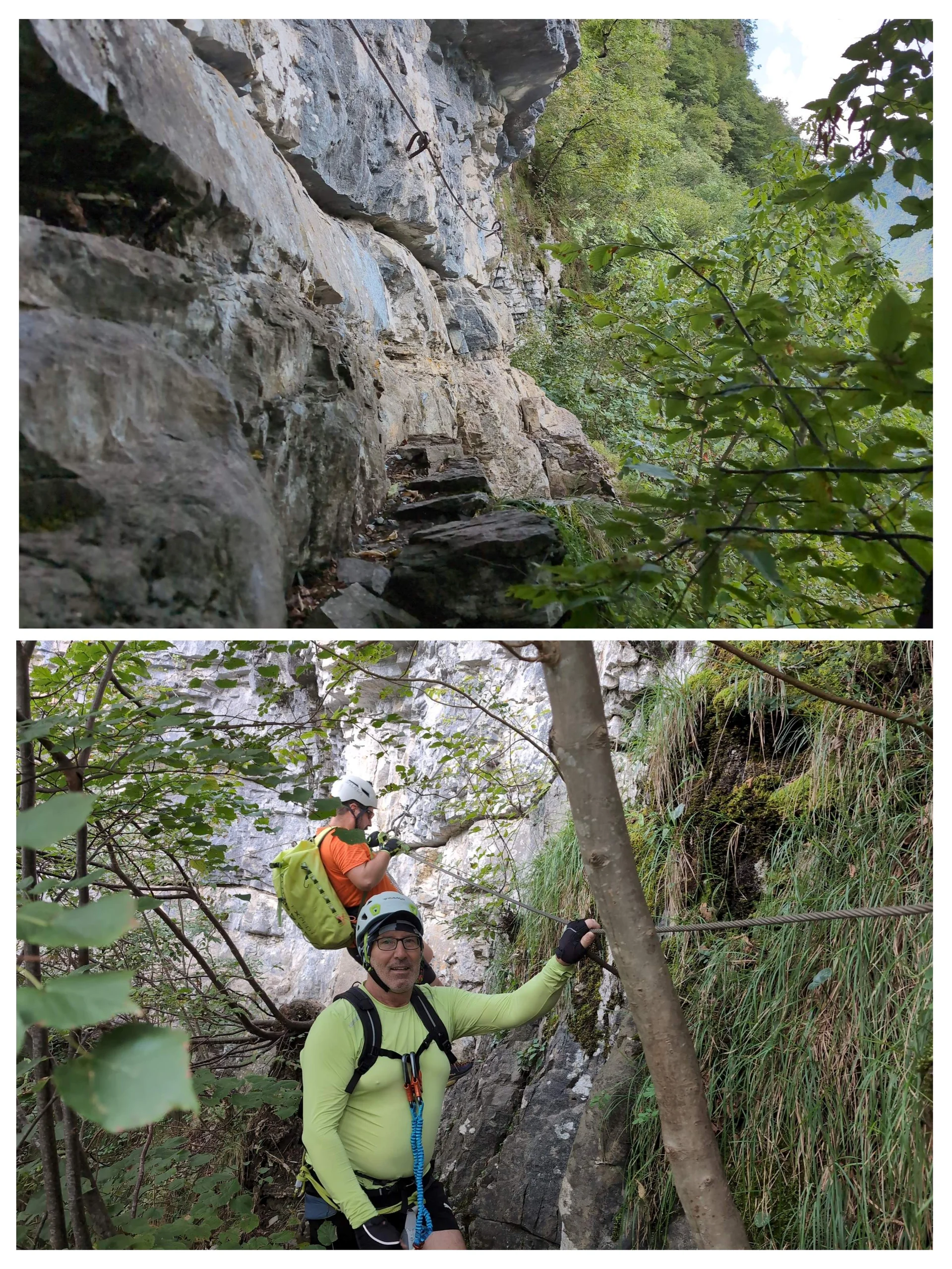 ©  „Im fast horizontal verlaufenden Via Ferrata Sasse“ –Martin Götz