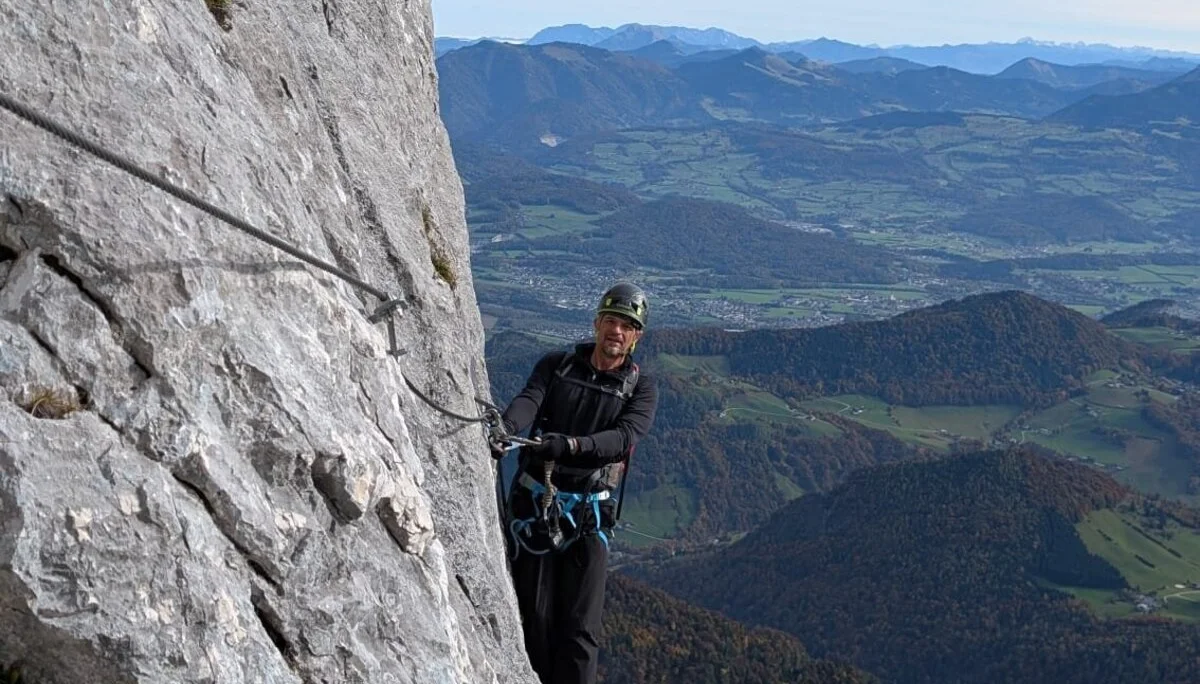 Klettersteig Berchtesgadener Hochthron | © DAV Gangkofen\Martin Schmidt - Im Klettersteig III