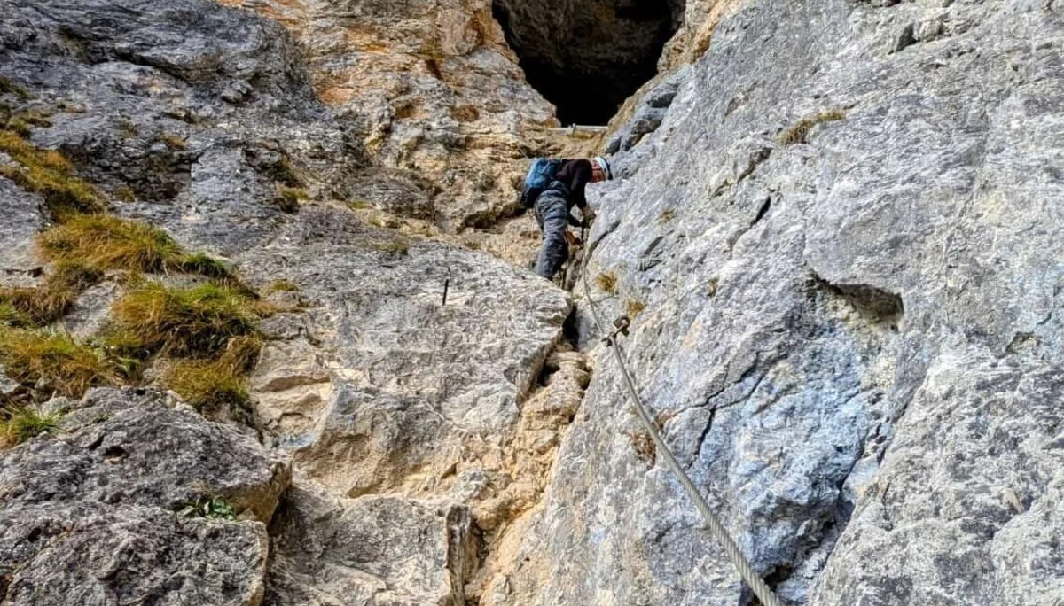 Klettersteig Berchtesgadener Hochthron | © DAV Gangkofen\Martin Schmidt - Im versicherten Steig