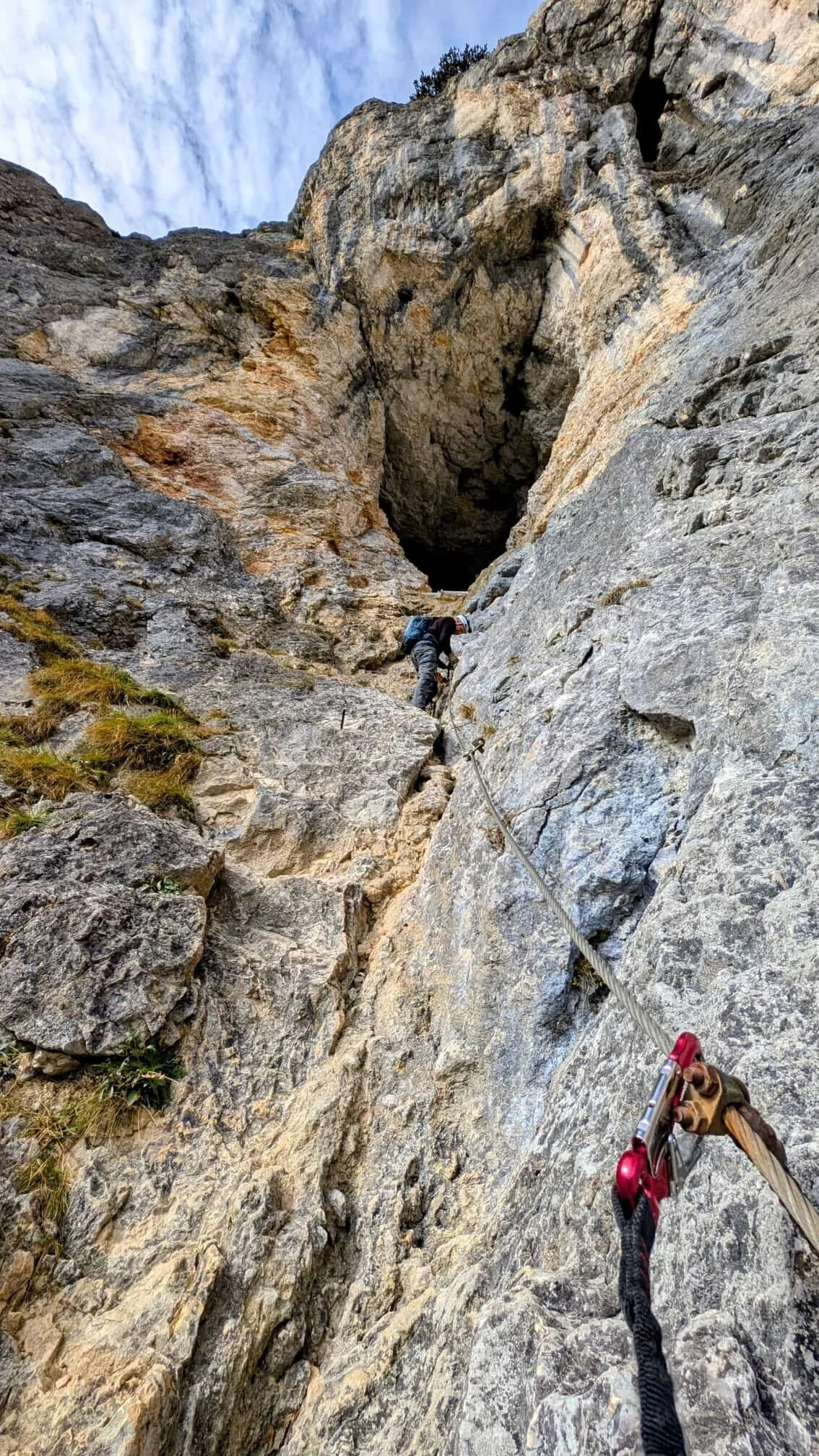 Klettersteig Berchtesgadener Hochthron | © DAV Gangkofen\Martin Schmidt - Im versicherten Steig