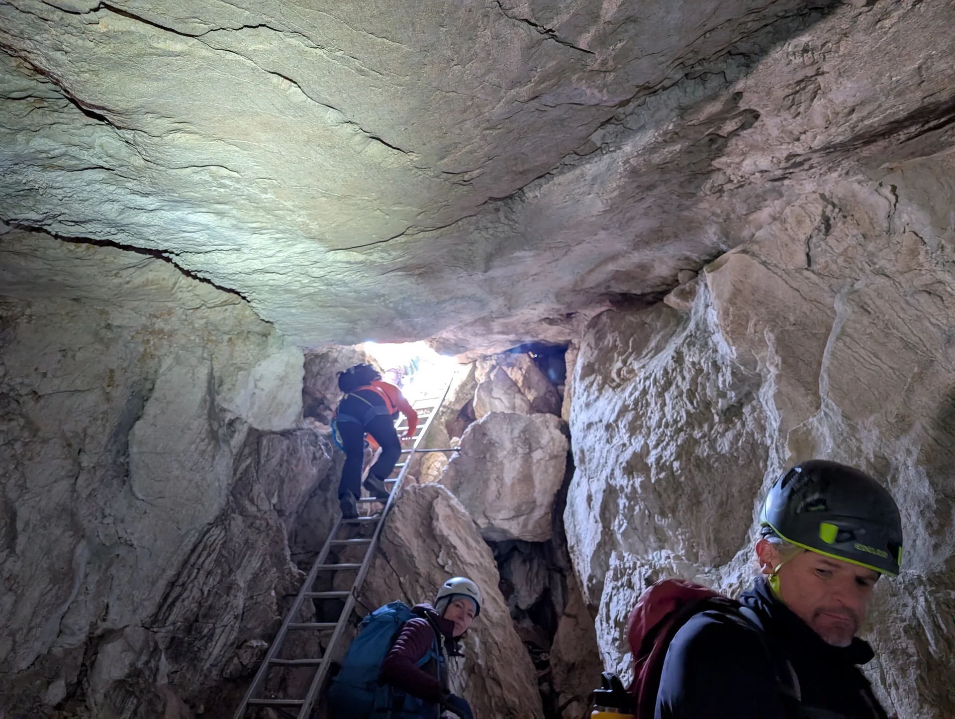 Klettersteig Berchtesgadener Hochthron | © DAV Gangkofen\Martin Götz - Leiter im Mittaglochs
