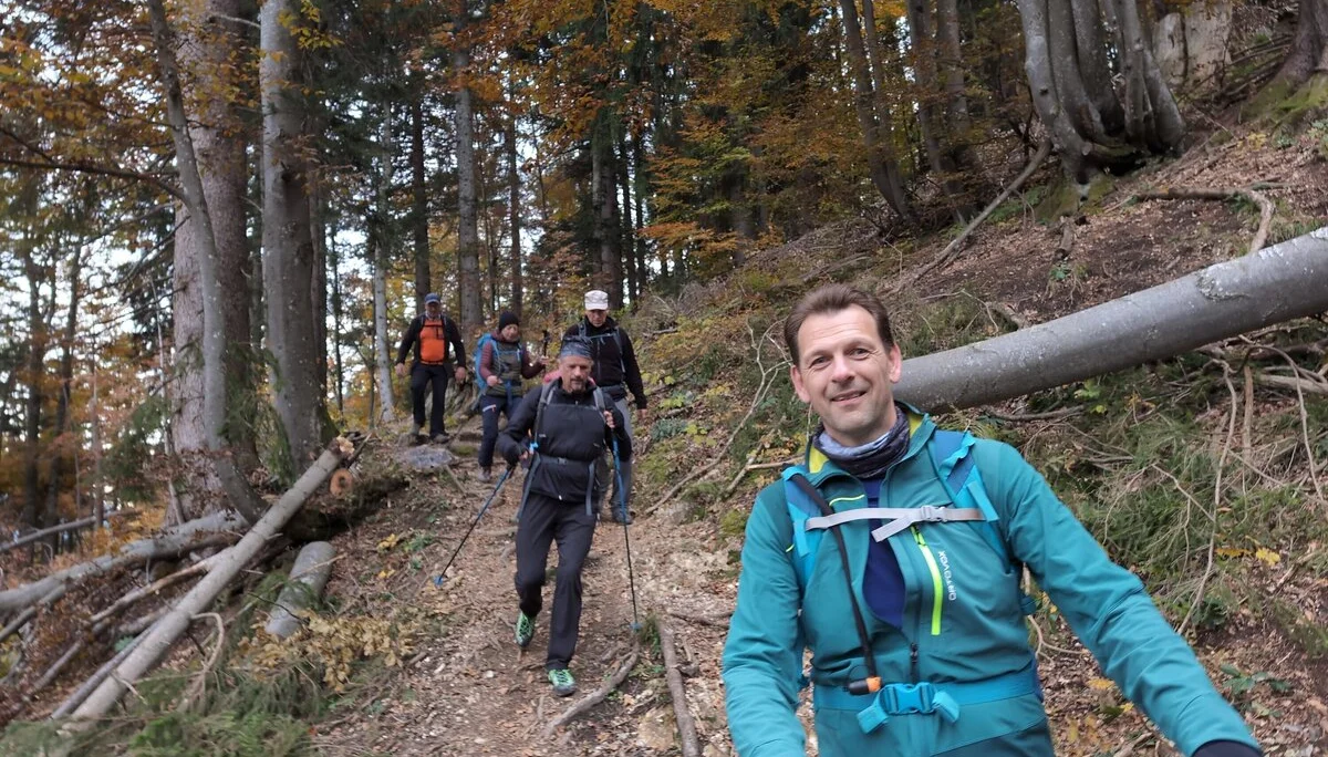 Klettersteig Berchtesgadener Hochthron | © DAV Gangkofen\Martin Götz - Im steilen Pfad unterhalb der Grafenhütte