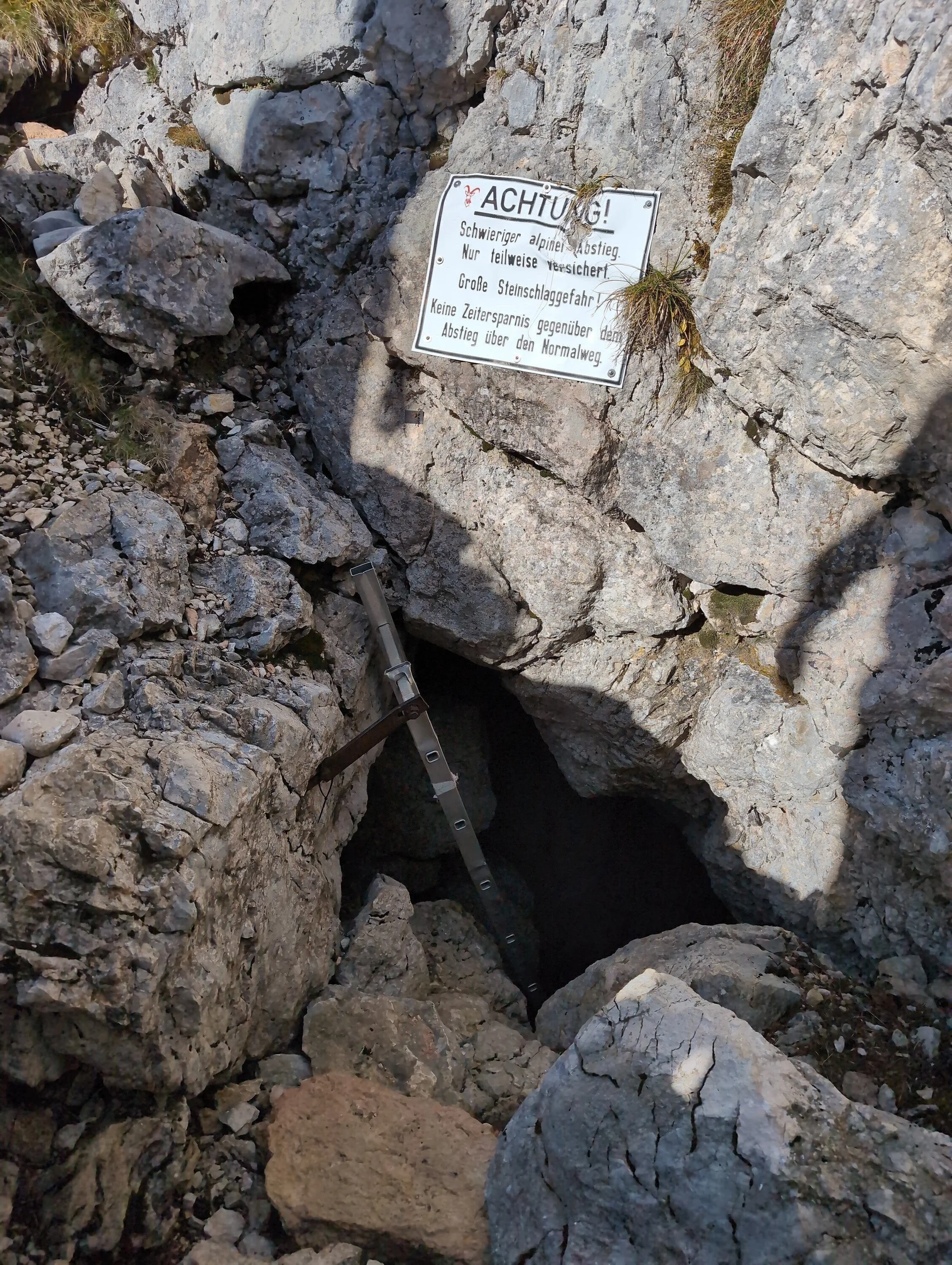 Klettersteig Berchtesgadener Hochthron | © DAV Gangkofen\Martin Götz - Einstieg ins Mittaglochs