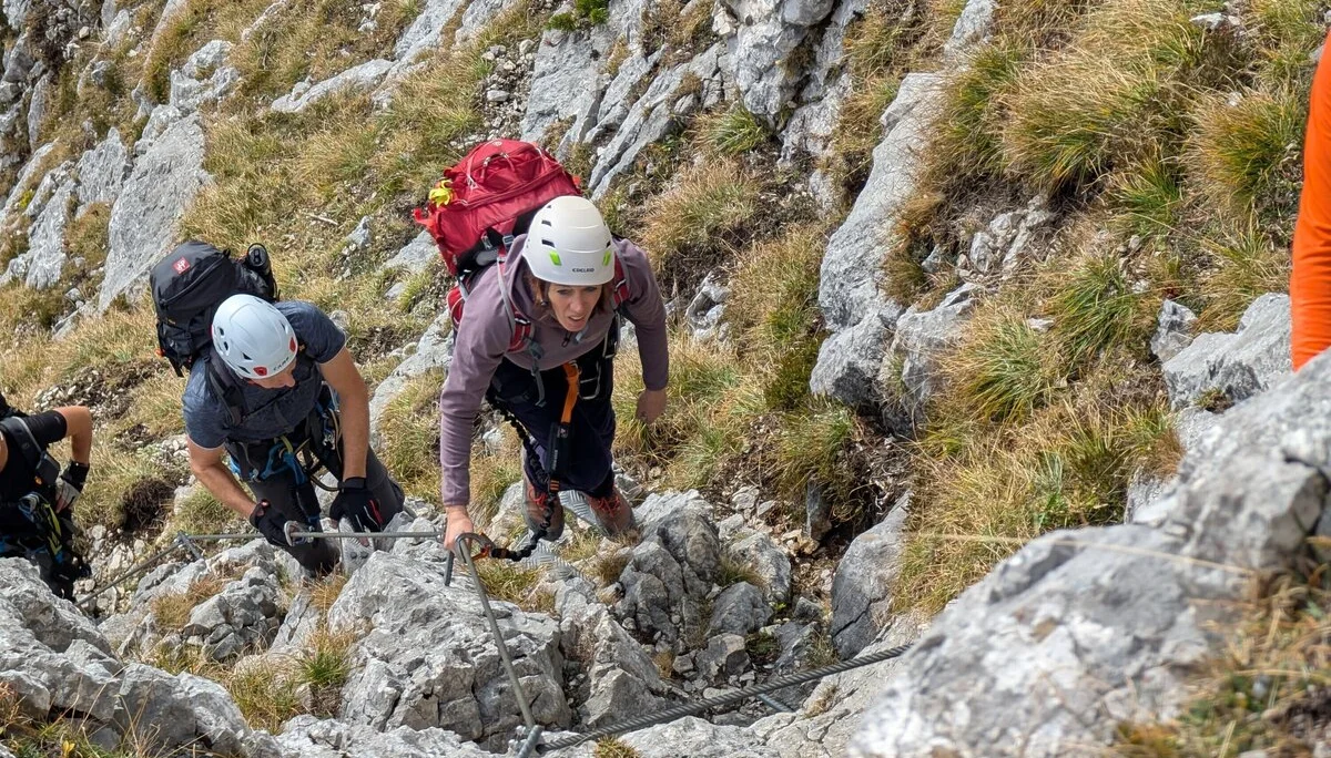 Klettersteig Berchtesgadener Hochthron | © DAV Gangkofen\Martin Götz - Im Klettersteig IV