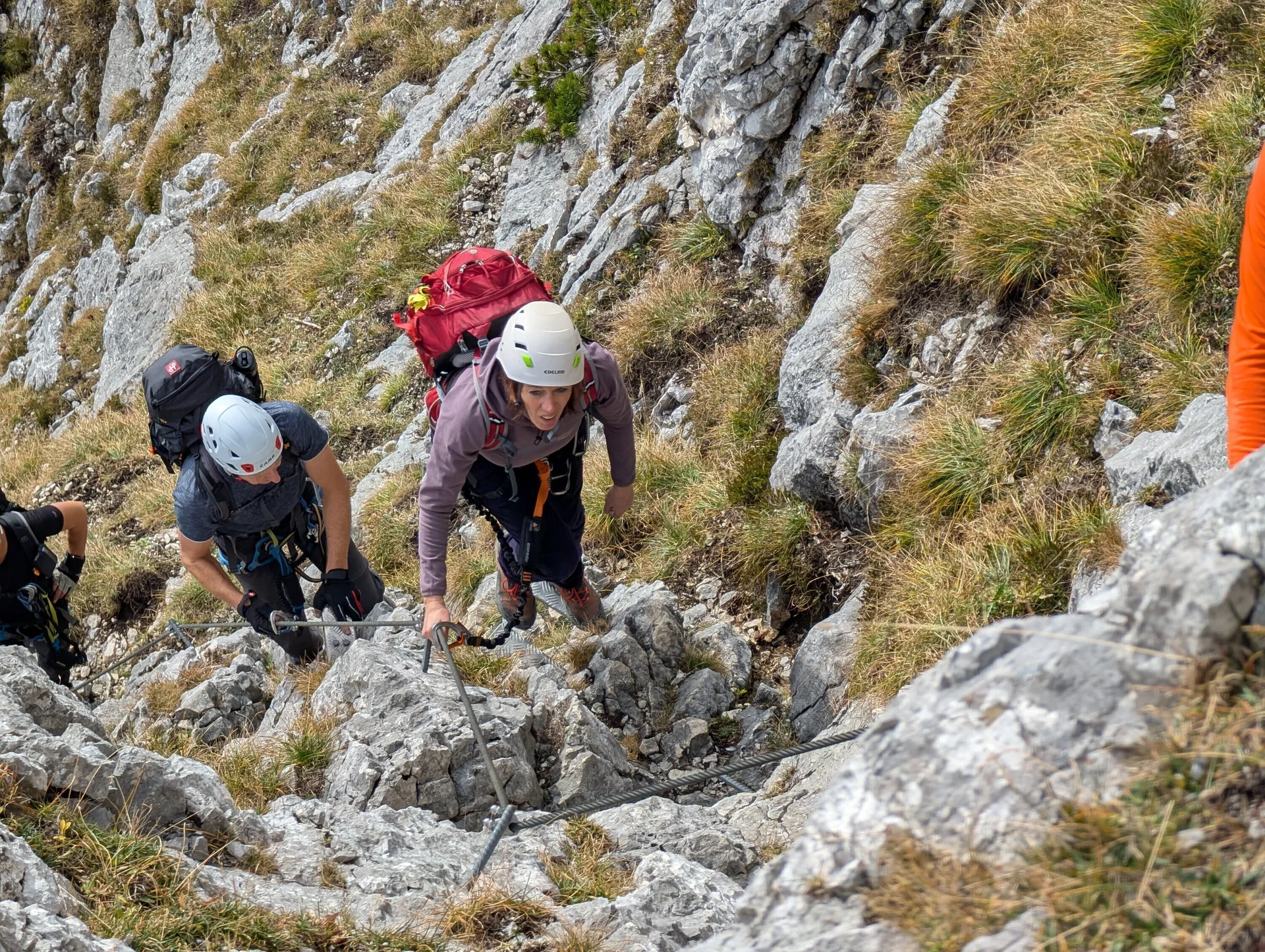 Klettersteig Berchtesgadener Hochthron | © DAV Gangkofen\Martin Götz - Im Klettersteig IV