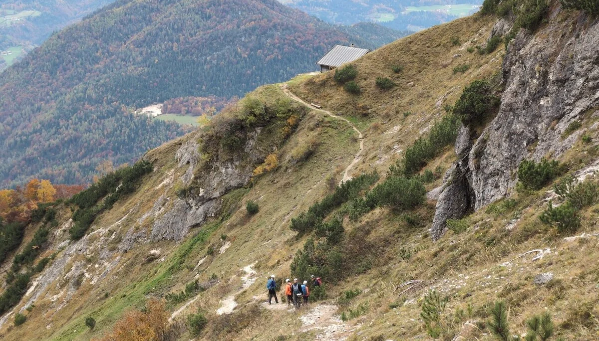 Klettersteig Berchtesgadener Hochthron | © DAV Gangkofen\Martin Götz - Blick auf den Scheibenkaser