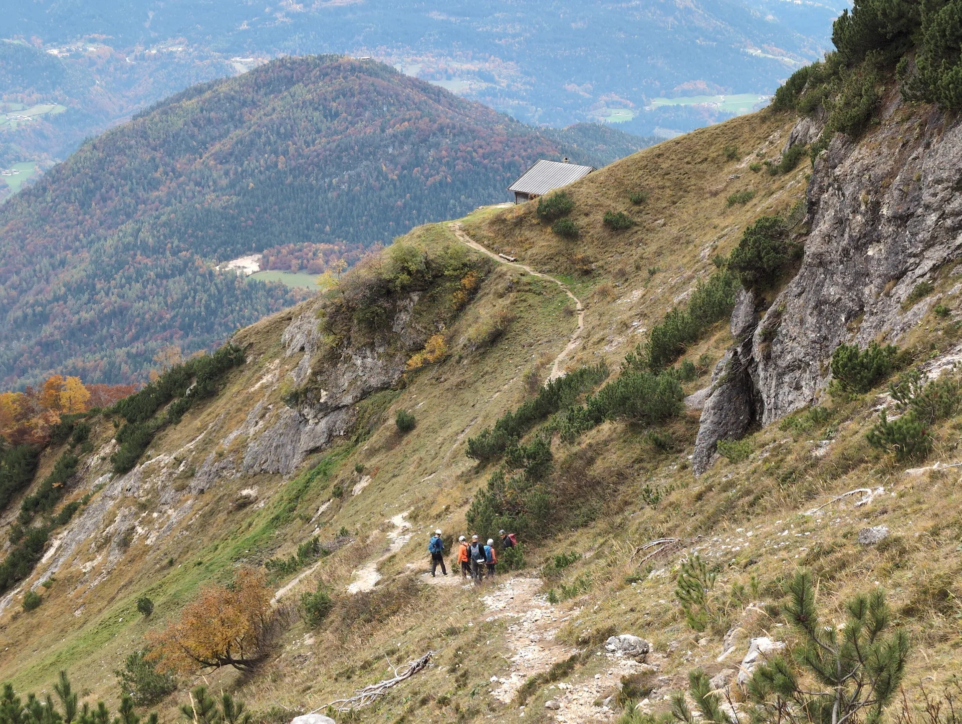 Klettersteig Berchtesgadener Hochthron | © DAV Gangkofen\Martin Götz - Blick auf den Scheibenkaser