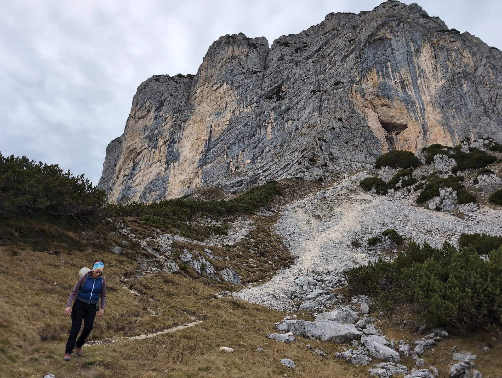 Klettersteig Berchtesgadener Hochthron | © DAV Gangkofen\Martin Götz - Am Ende des Mittagsloch-Steigs mit Blick zurück zum Berchtesgadener Hochthron