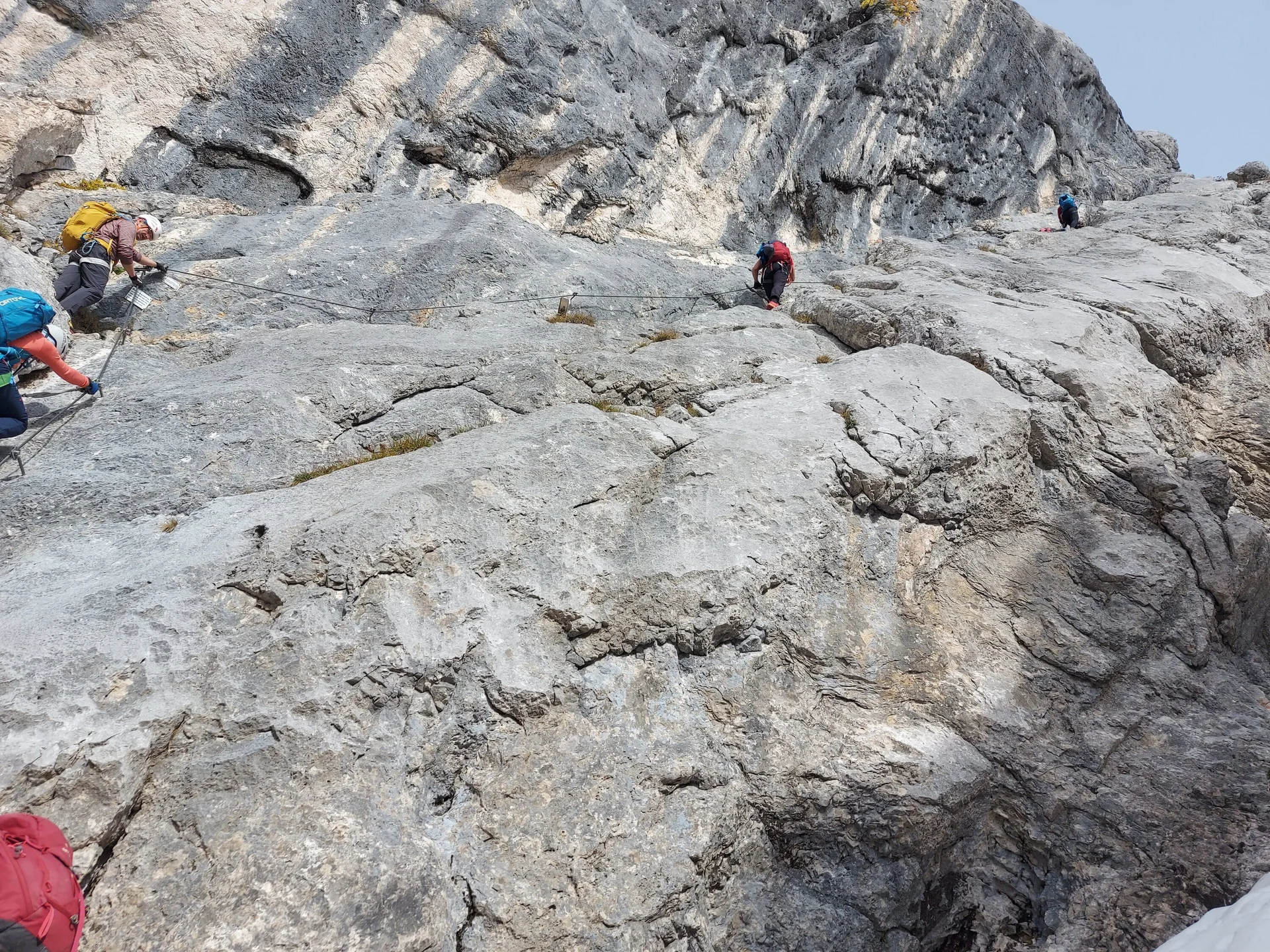 Klettersteig Berchtesgadener Hochthron | © DAV Gangkofen\Wolfgang Starzner - An der Schluchtrampe