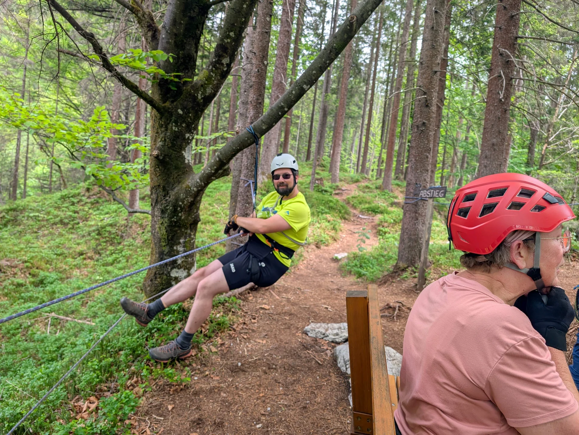 © (Martin Götz) Christian beim „Abhängen“ – Sitz in der Selbstsicherung