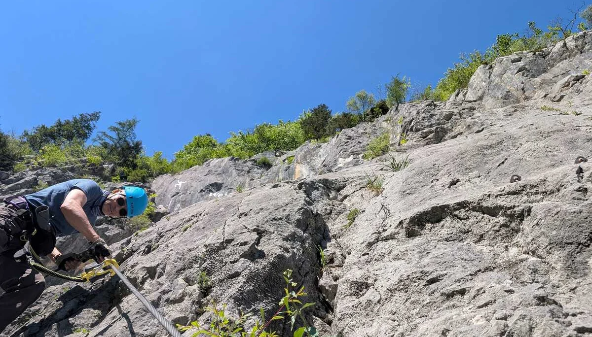 © (Martin Götz) Im Klettersteig Zahme Gams