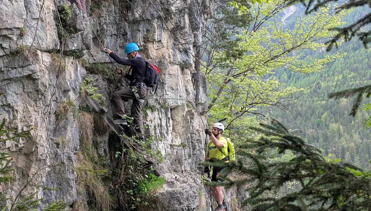 © (Martin Götz) Im Klettersteig Adolari II