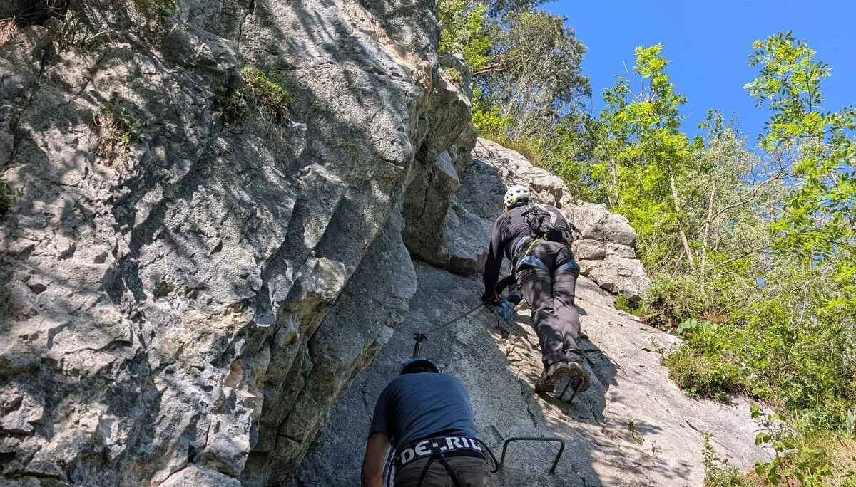 © (Martin Götz) Im Klettersteig Zahme Gams III