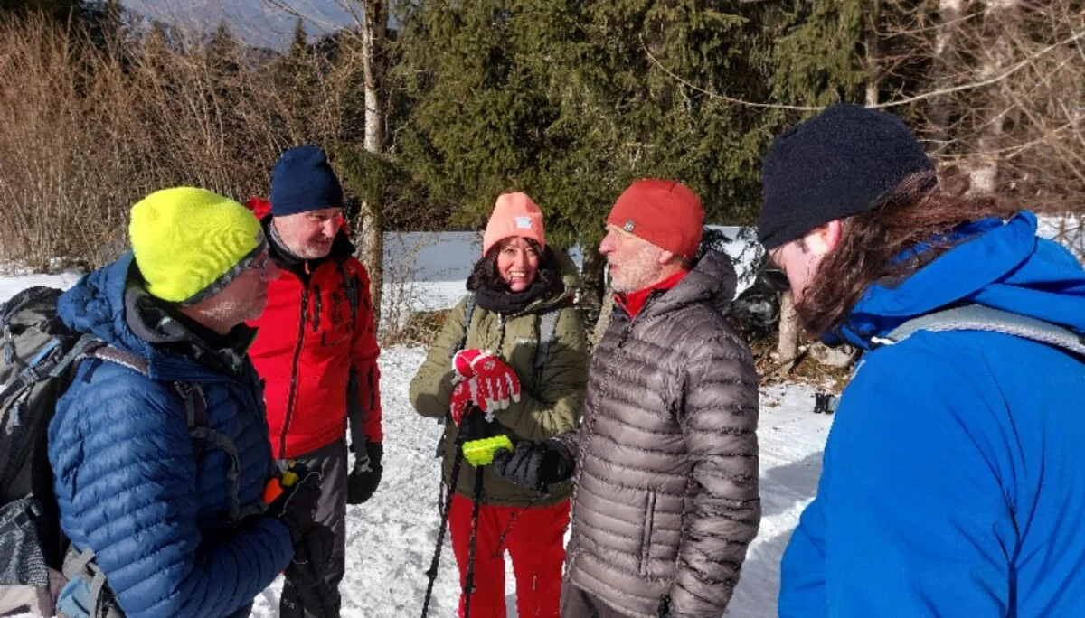 © (DAV Gangkofen) Einweisung im Übungsgelände