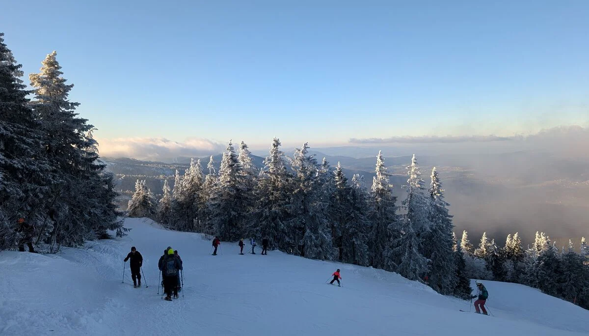 © „Abstieg zu Beginn am Rand der Skipiste“ – Martin Schmidt