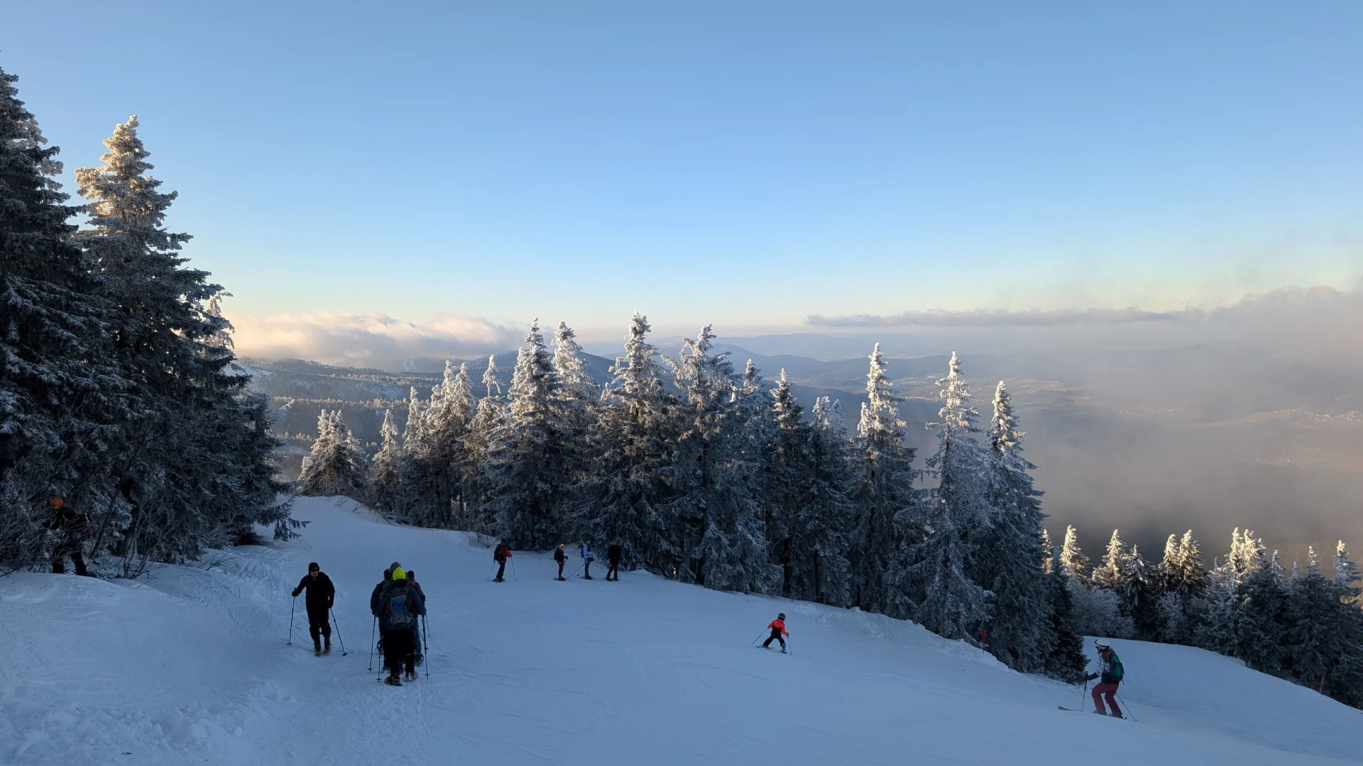 © „Abstieg zu Beginn am Rand der Skipiste“ – Martin Schmidt