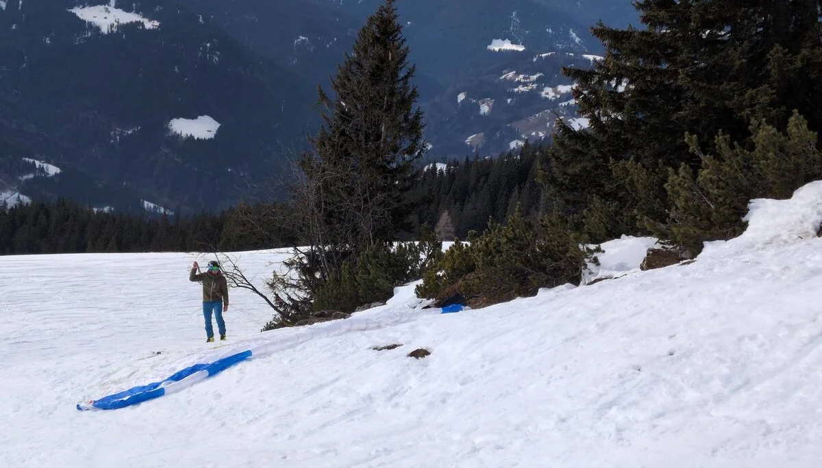 © (DAV Gangkofen) Alternativer Abstieg mit dem Gleitschirm