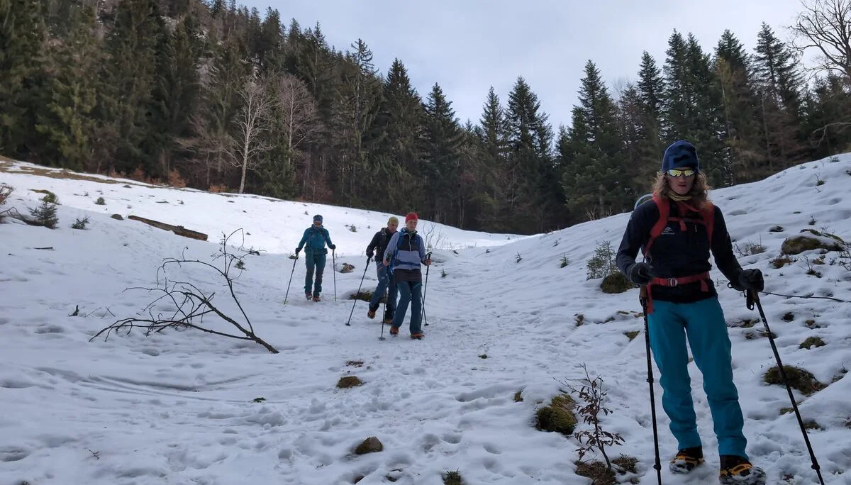 © (DAV Gangkofen) Ab hier wieder zu Fuß