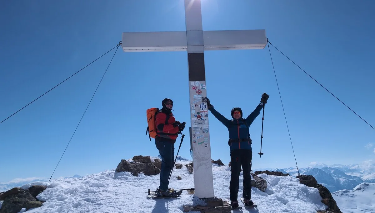 © (Martin Götz) Gipfelfoto - Grenzeckkopf 3047 Hm (rätoromanisch Piz Faschalba