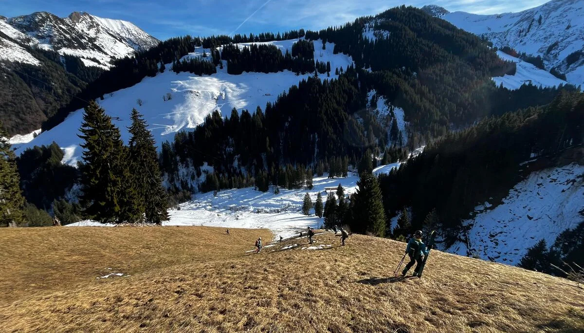 © (DAV-Gangkofen) Südseitig eher wenig Schnee ;-)