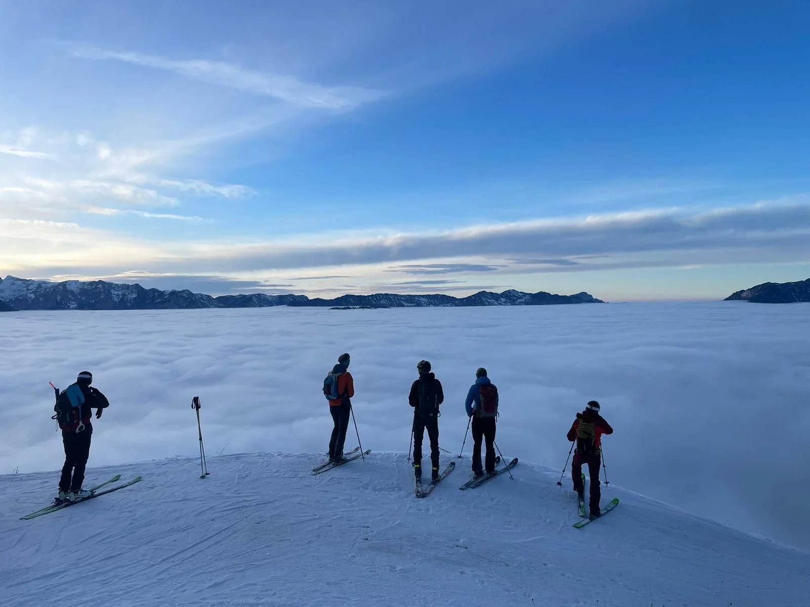 © (DAV-Gangkofen) Abendstimmung übern Wolkenmeer
