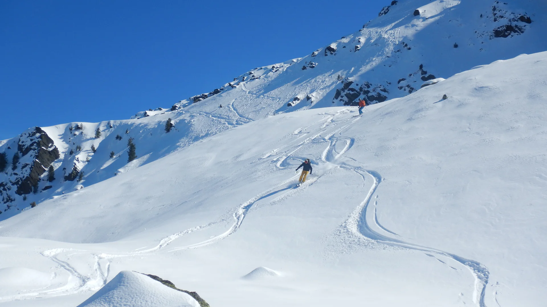 © DAV-Gangkofen (Abfahrt zur Neuen Bamberger Hütte über unverspurte Hänge)