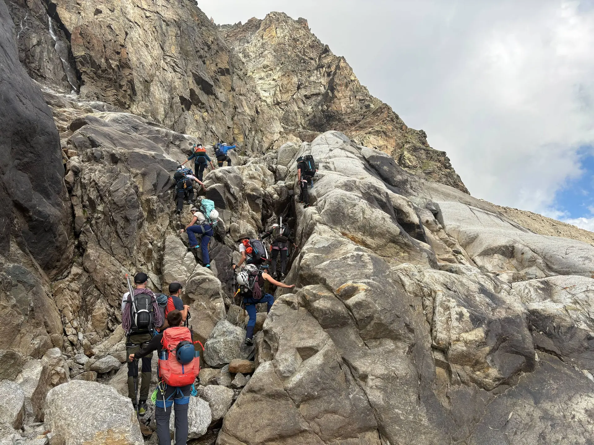 © (DAV-Gangkofen) Aufsteig zum Ochsentalgletscher