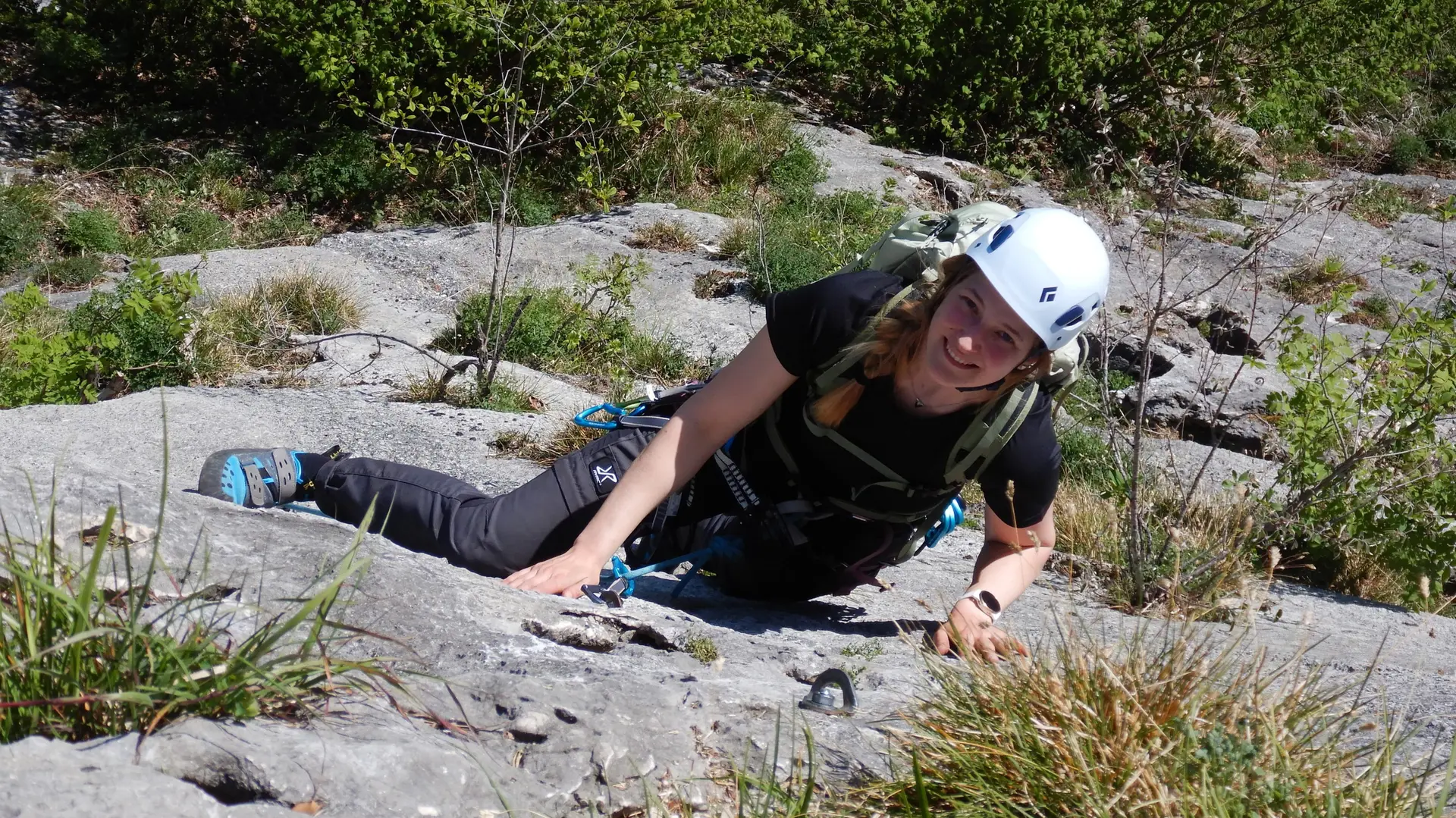 © (DAV Gangkofen) Christina in der Route "Flipperl"