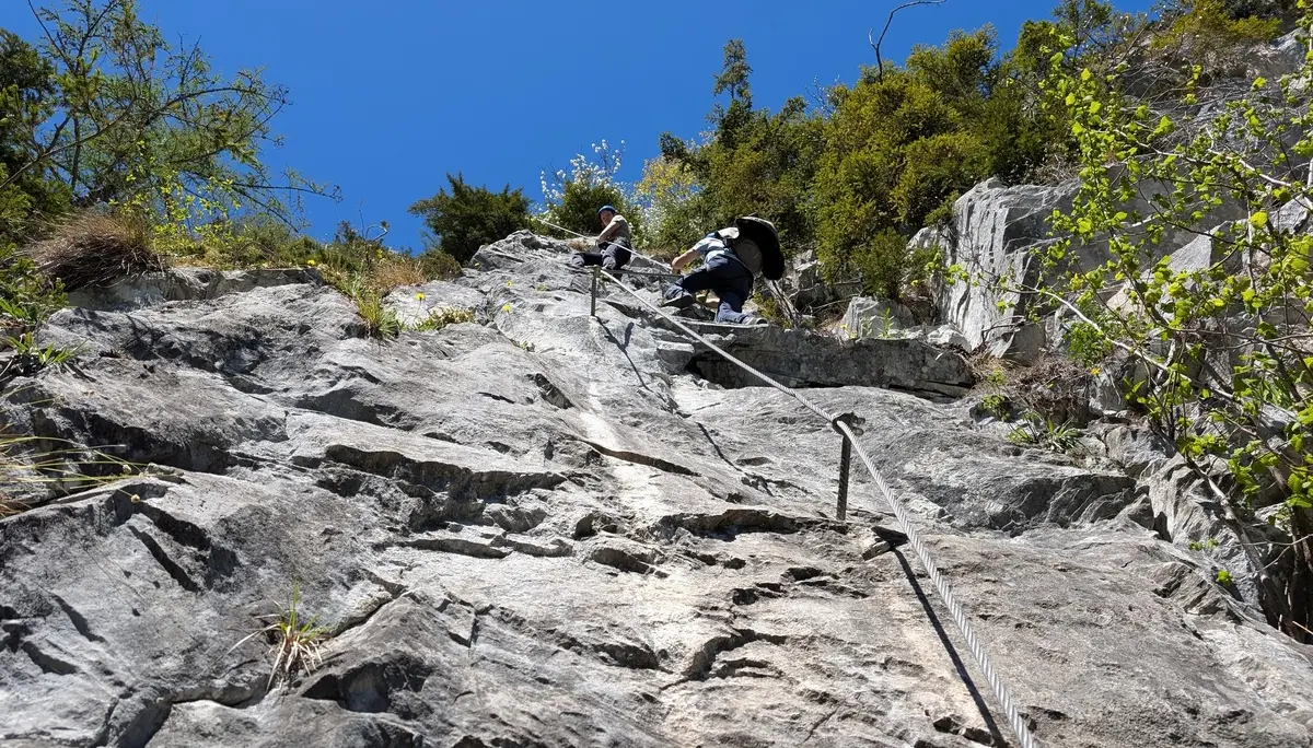 KS Astegg_Klettersteig mit wenigen künstlichen Tritten | © DAV Gangkofen/Martin Götz_KS Mayrhofen_KS Astegg_Klettersteig mit wenigen künstlichen Tritten