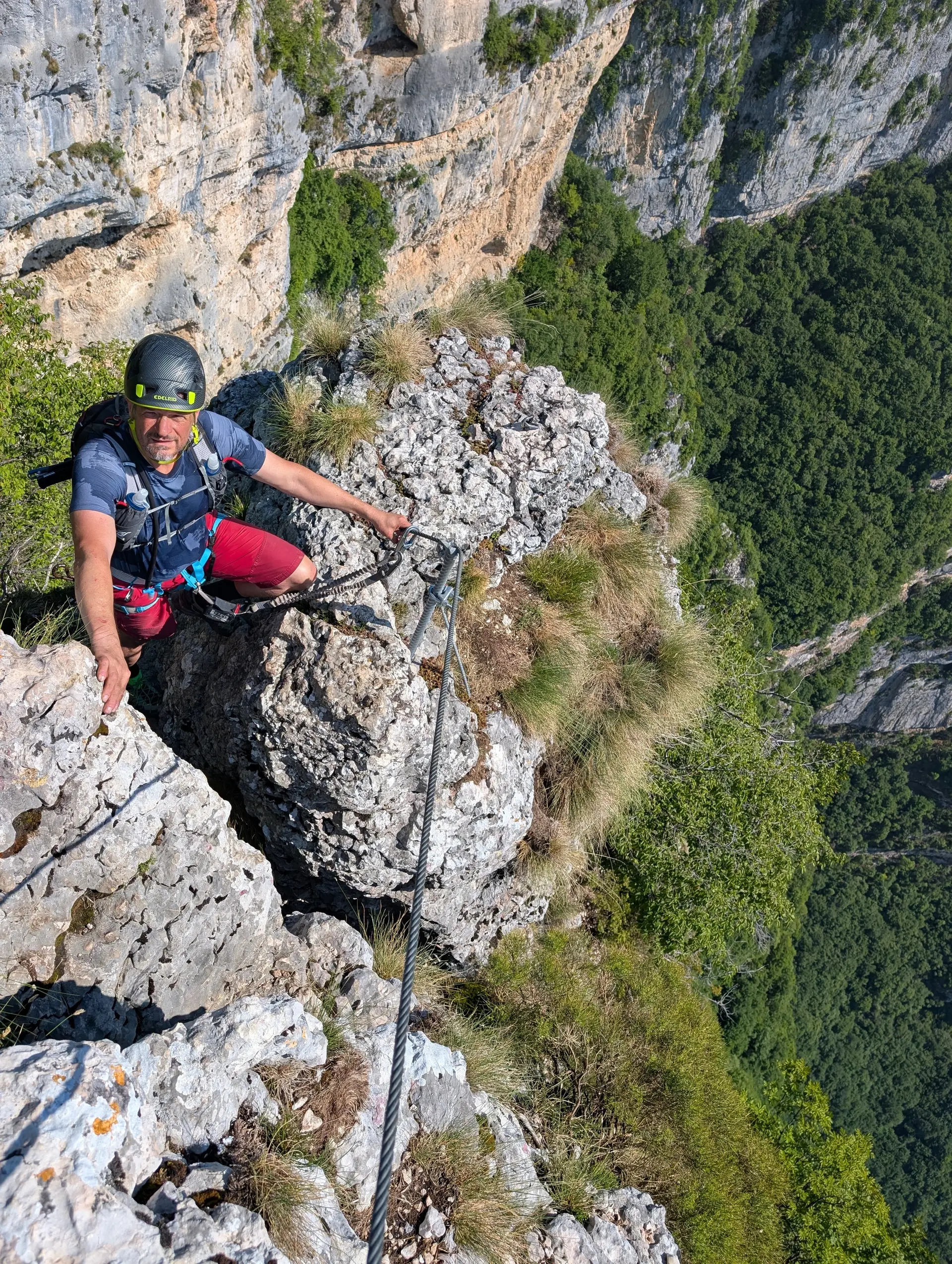 Klettersteige_4-Tage Gardase | © DAV Gangkofen/Martin Götz_Klettersteige_4-Tage Gardasee_KS Gardasee_3. Tag_KS Gerardo Sega_Aufstieg_Ausstieg_Sogenannter Übertritt