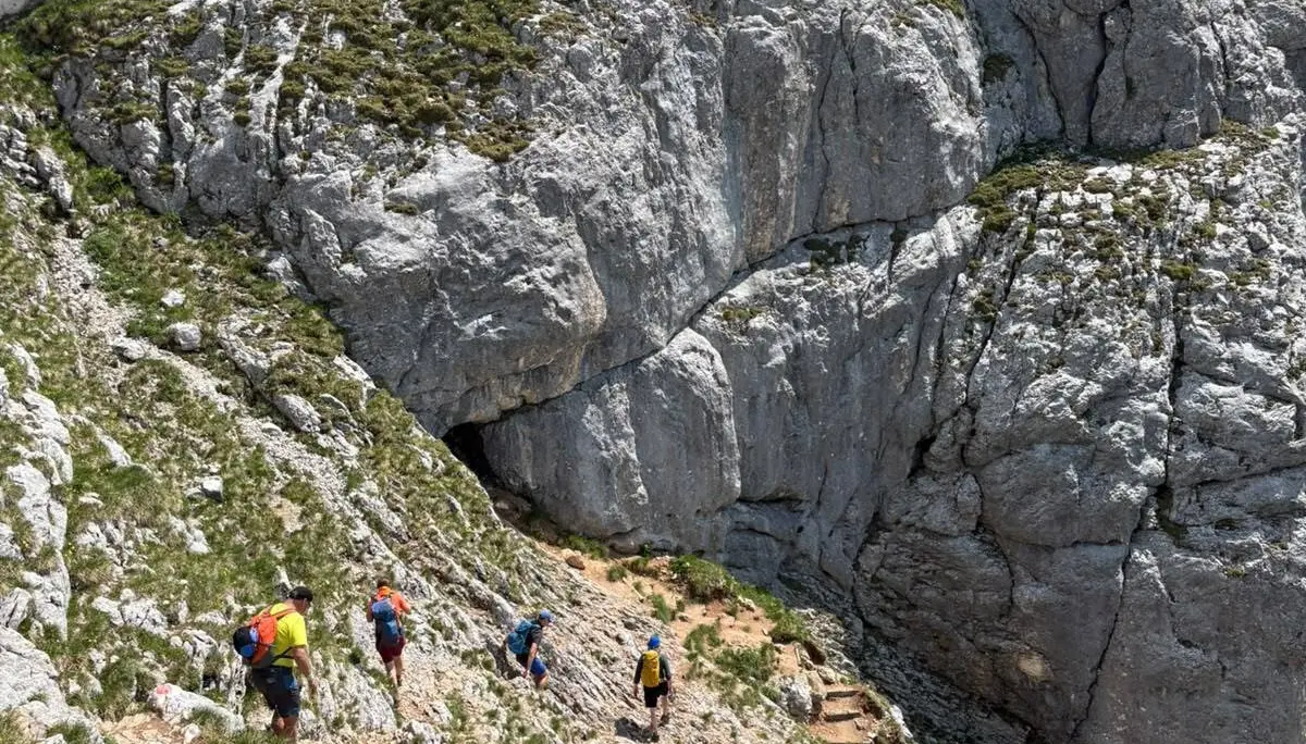 KS 5 Gipfel Rofan Achensee | © DAV Gangkofen/Melanie Loher_KS 5 Gipfel_5_Hochiss_Abstieg auf dem Normalweg