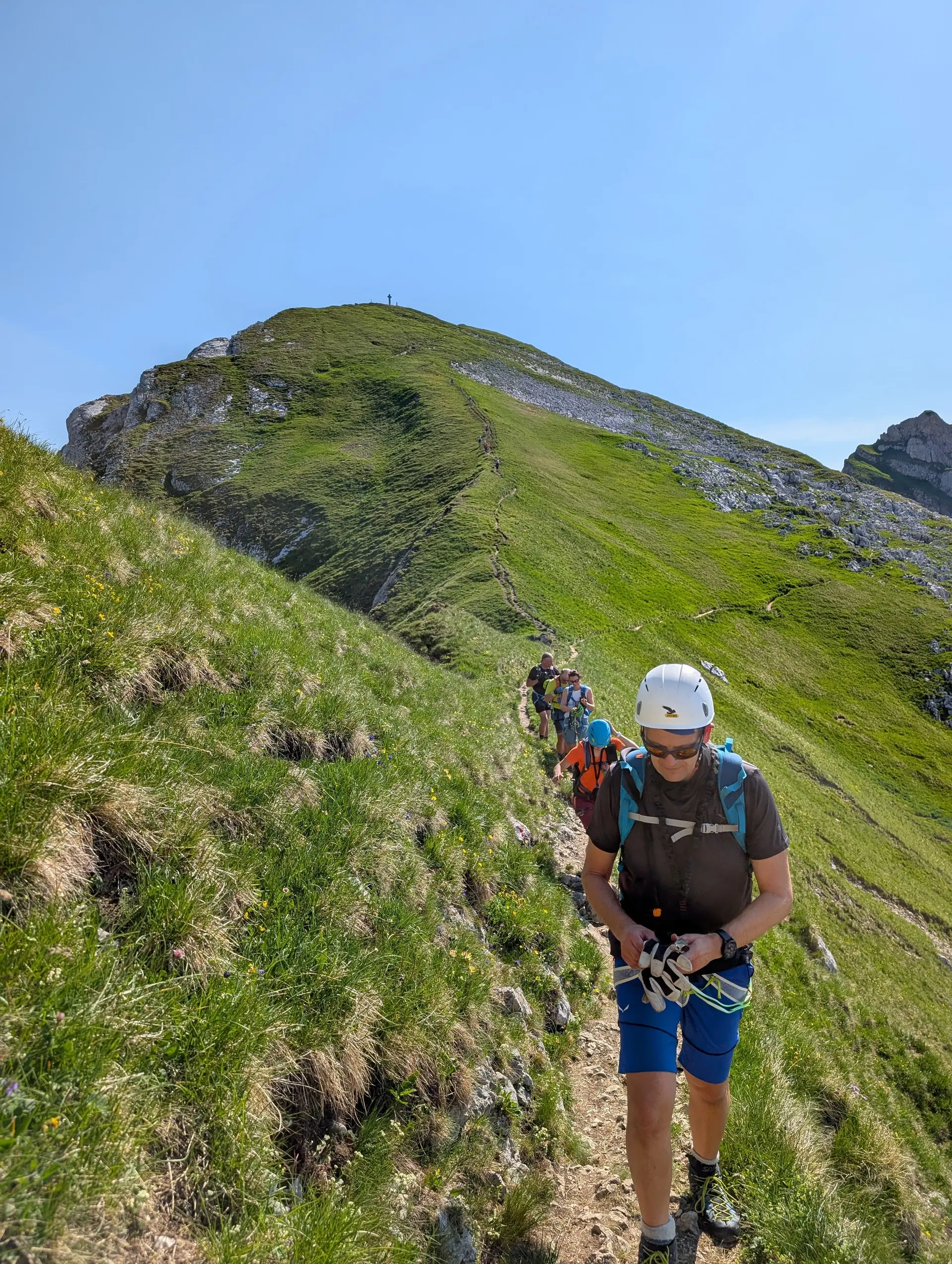 KS 5 Gipfel Rofan Achensee | © DAV Gangkofen/Martin Götz_KS 5 Gipfel_3_Seekarlspitze_Abstieg_Übergang zum Spieljoch_Schwierigkeit C-D