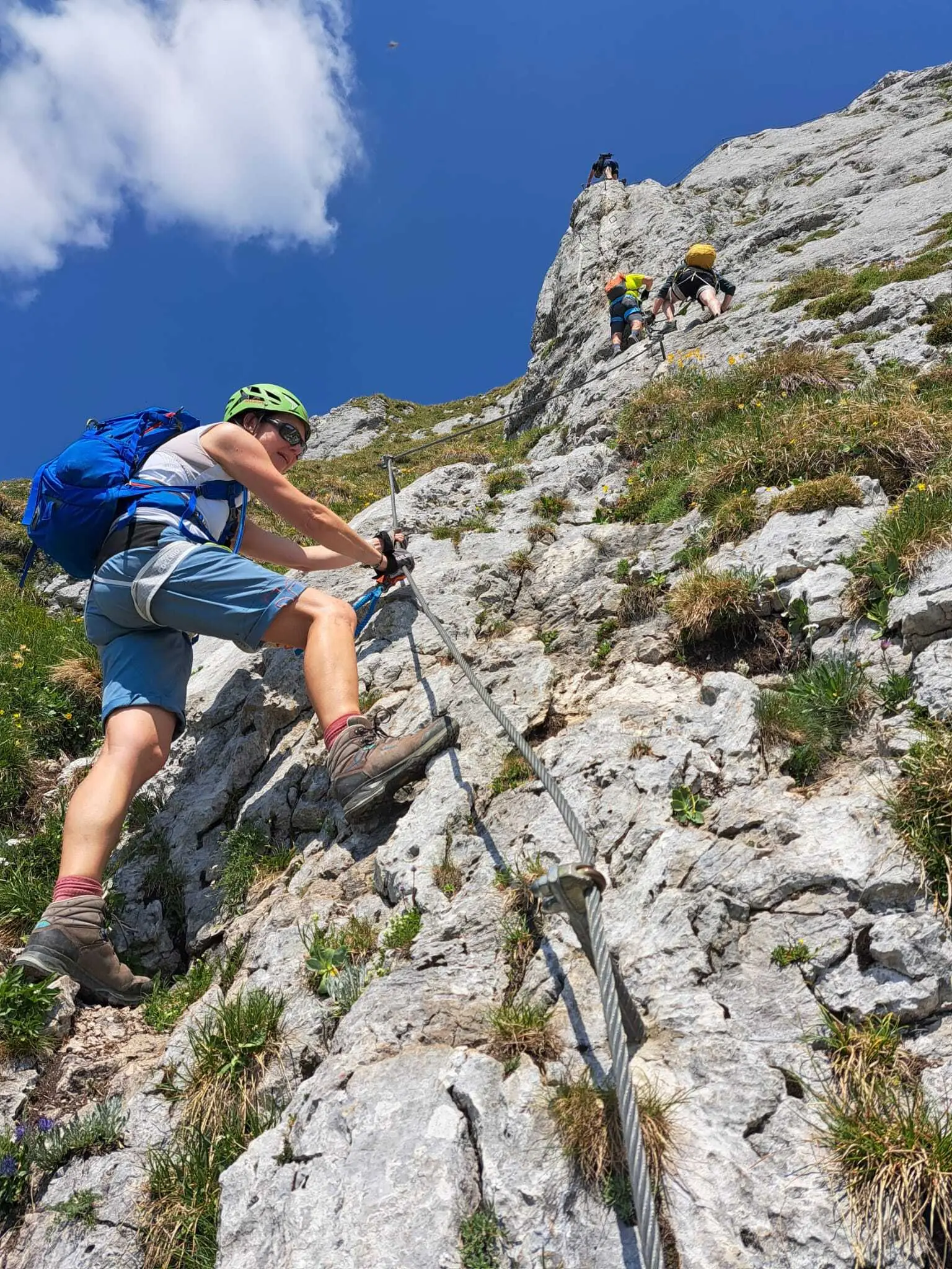 KS 5 Gipfel Rofan Achensee | © DAV Gangkofen/Christina Wimmer_KS 5 Gipfel_5_Hochiss_in der Steilpassage