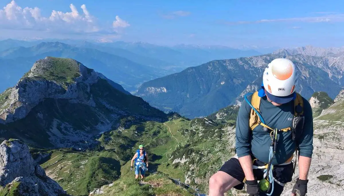 KS 5 Gipfel Rofan Achensee | © DAV Gangkofen/Alfred Gangkofner_KS 5 Gipfel_2_Rosskopf_Übergang am Grat