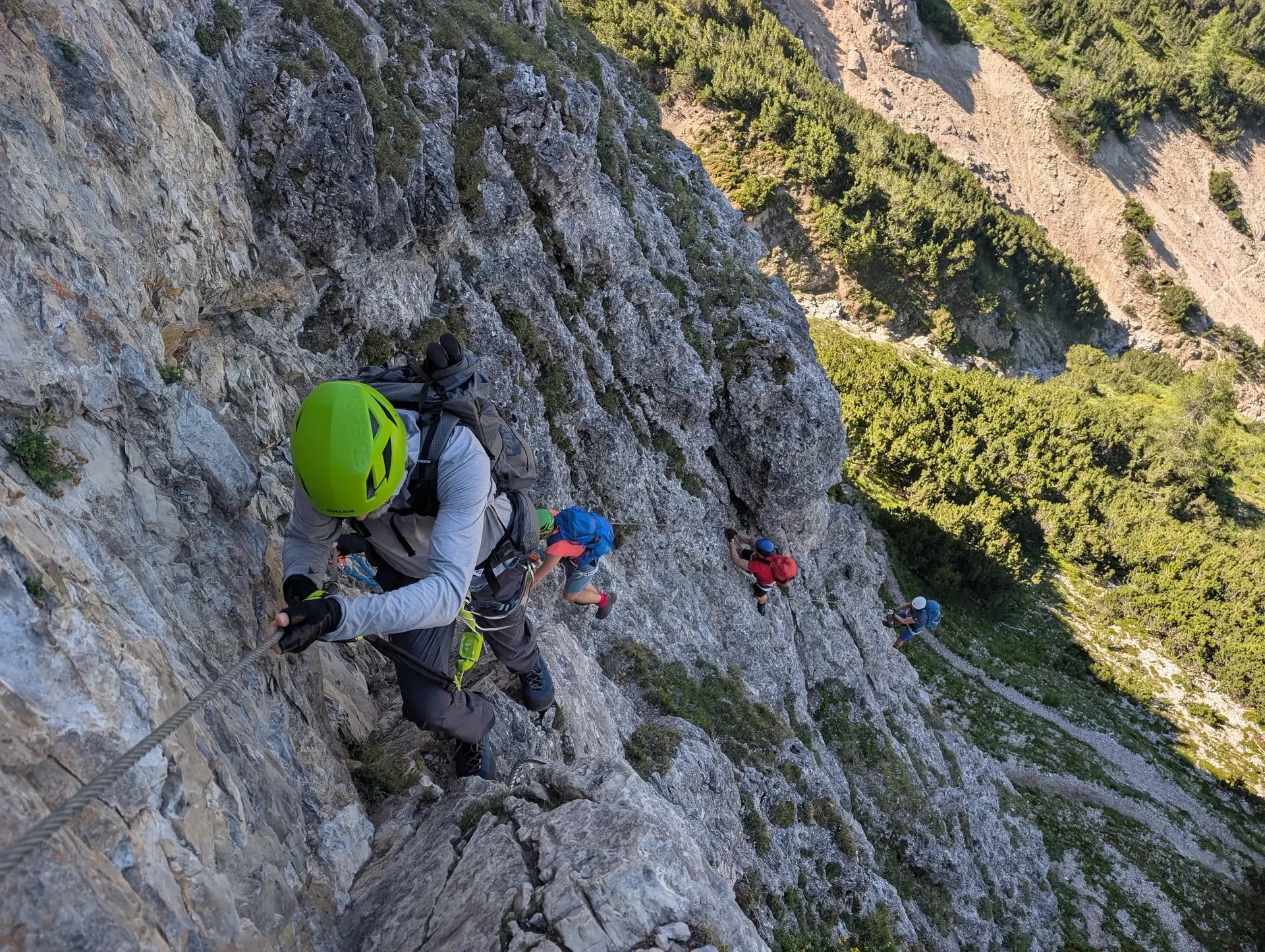 KS Karwendel | © DAV Gangkofen/Martin Götz_KS Karwendel_1.Tag_KS Seefelder Panorama_Einstieg