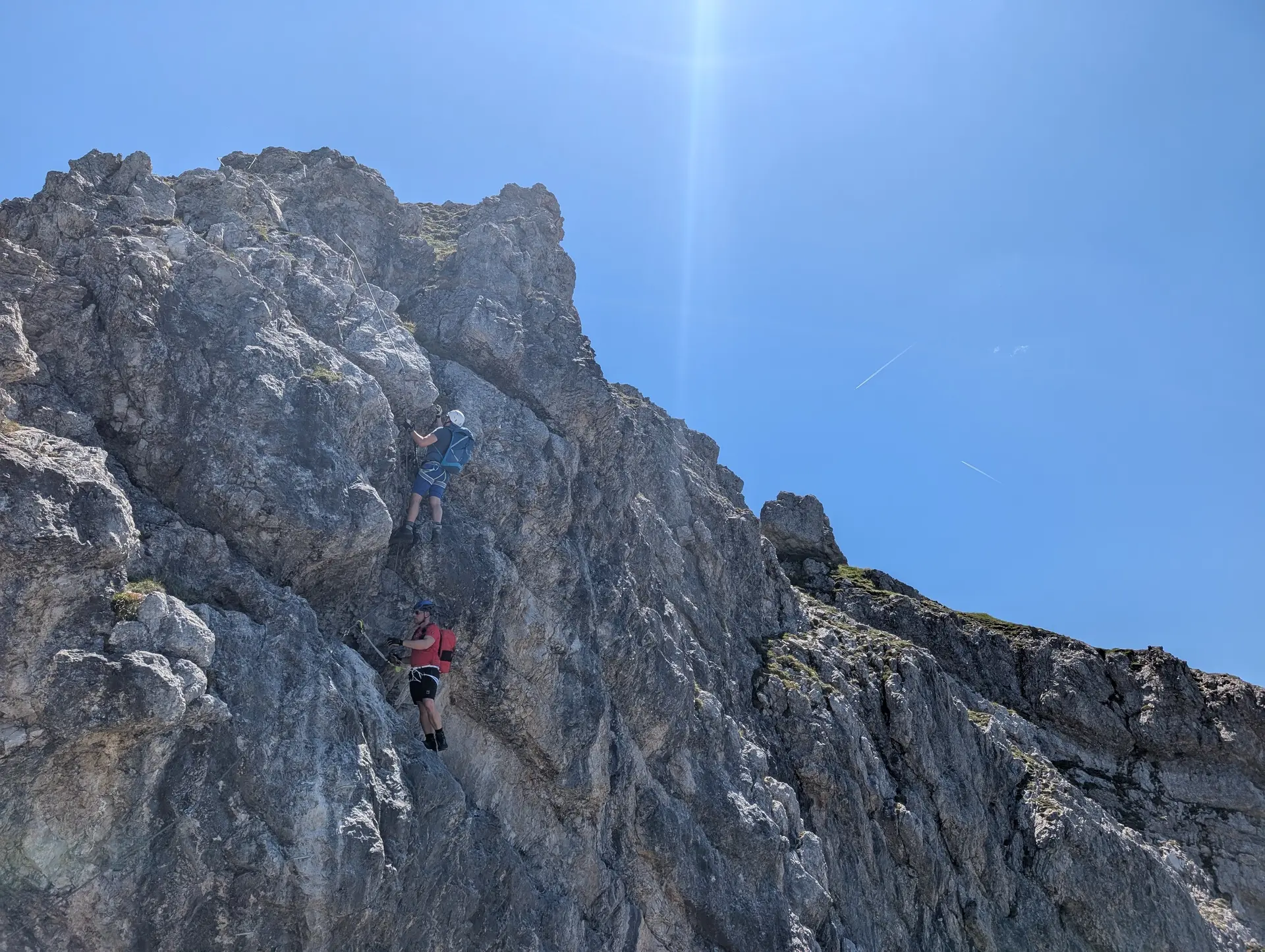 KS Karwendel | © DAV Gangkofen/Martin Götz_KS Karwendel_1.Tag_KS Seefelder Panorama_Kurz vor dem Ausstieg