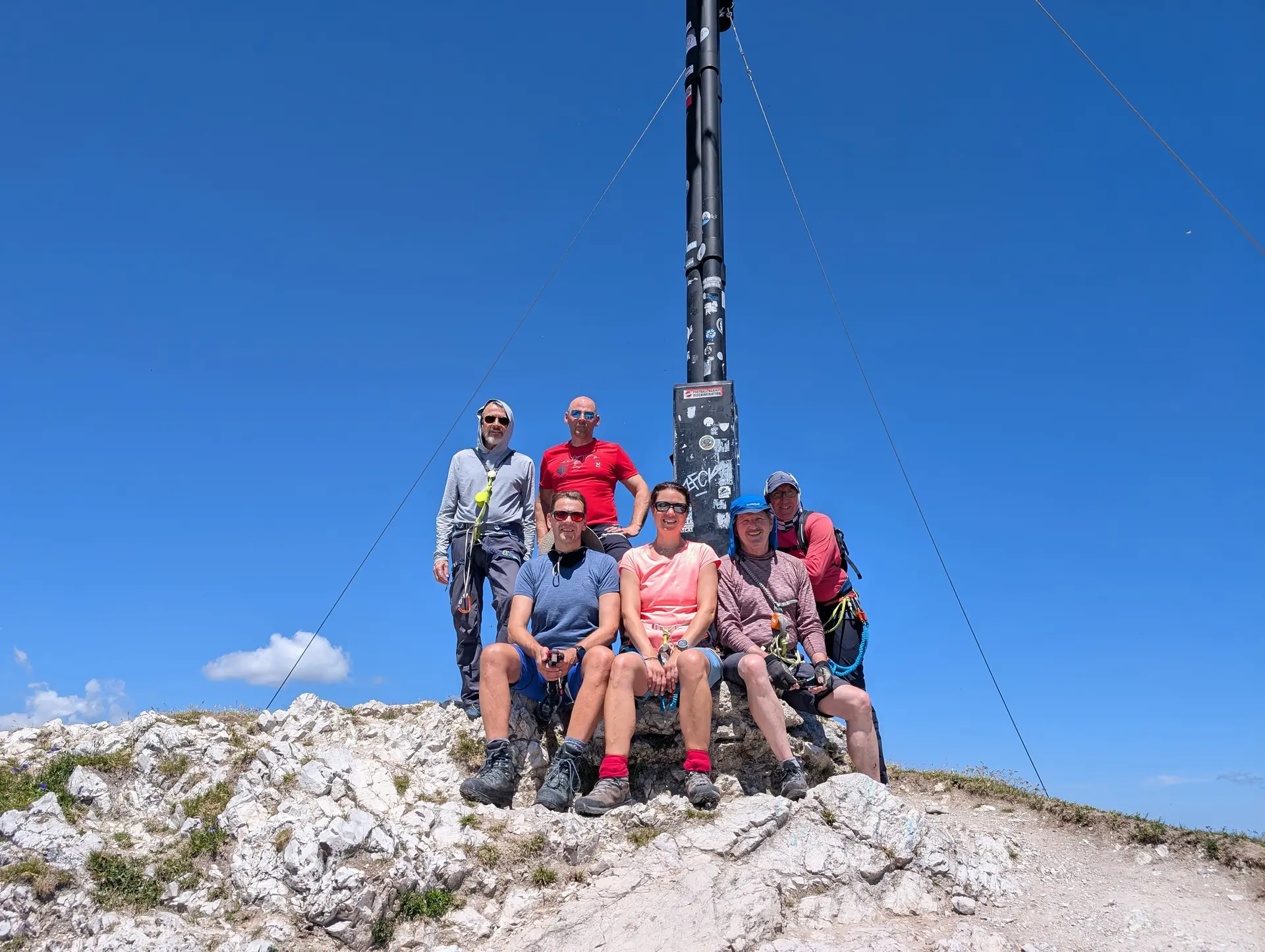 KS Karwendel | © DAV Gangkofen/Martin Götz_KS Karwendel_1.Tag_KS Seefelder Panorama_Am Gipfel der Seefelder Spitze_Gruppenfoto