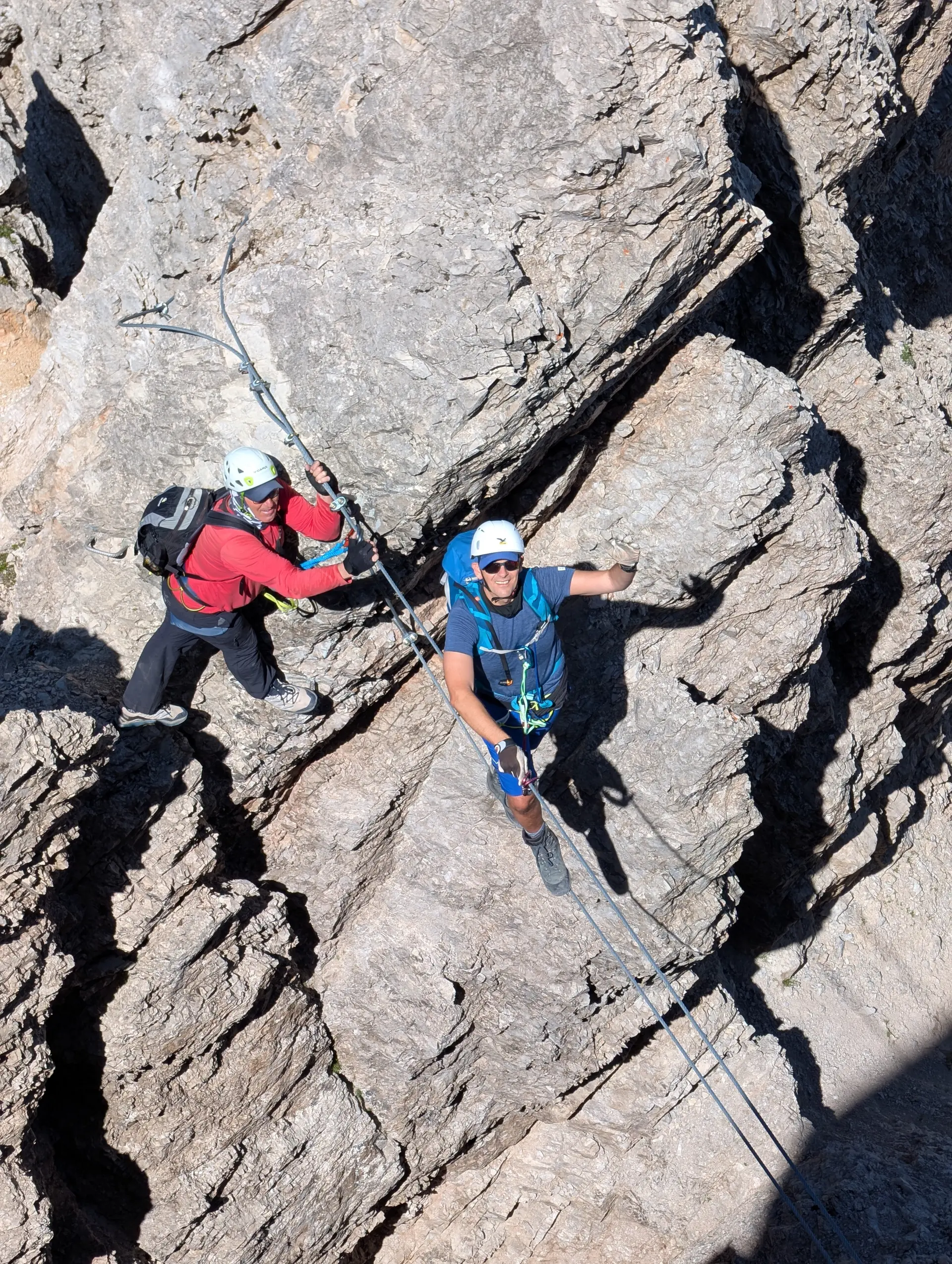 KS Karwendel | © DAV Gangkofen/Martin Götz_KS Karwendel_1.Tag_KS Haymon_Reither Spitze_Auf der Zweiseilbrücke