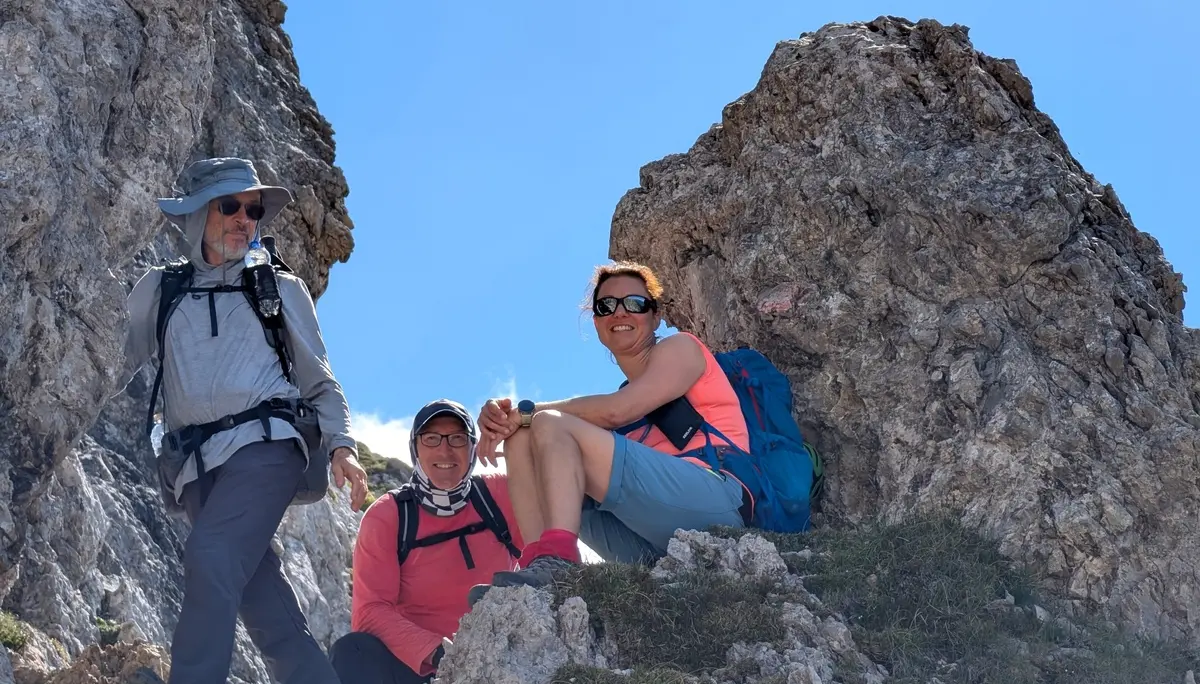 KS Karwendel | © DAV Gangkofen/Martin Götz_KS Karwendel_2.Tag_Freiung Höhenweg_Im Steig_Kurze Pause